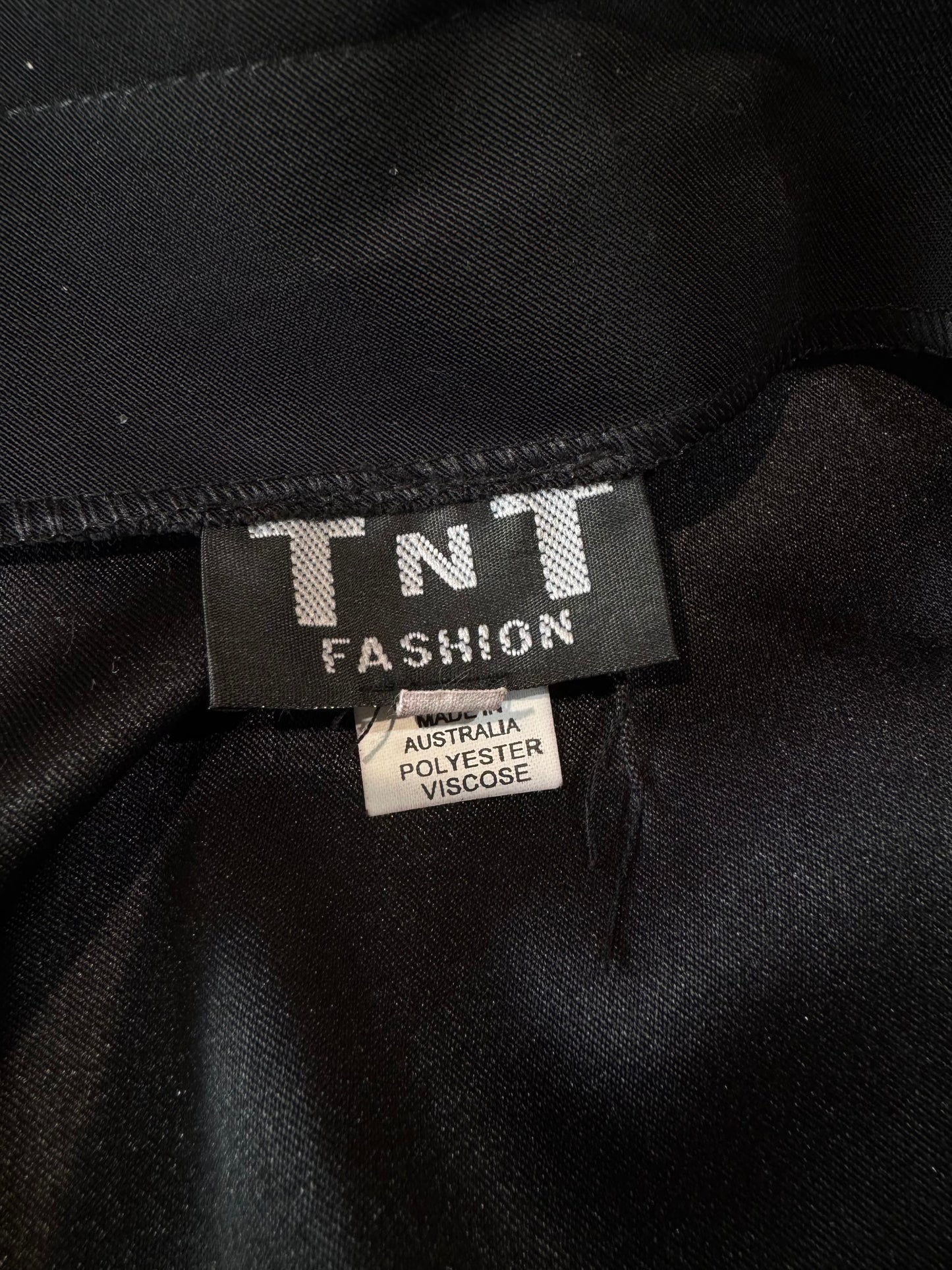 TNT Black mini skirt with side slit- size 12