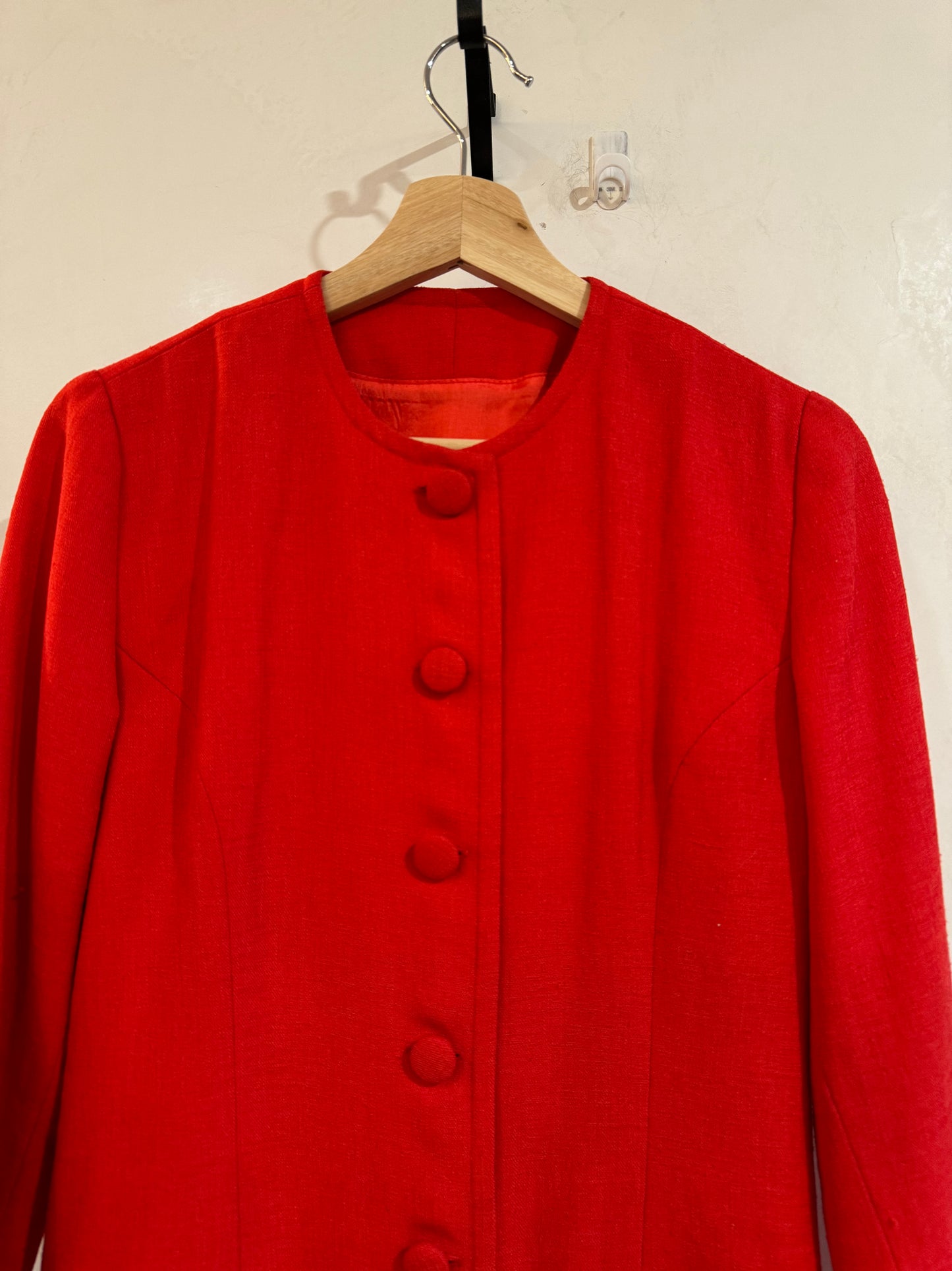 Vintage Red Custom Button Down Jacket S/M