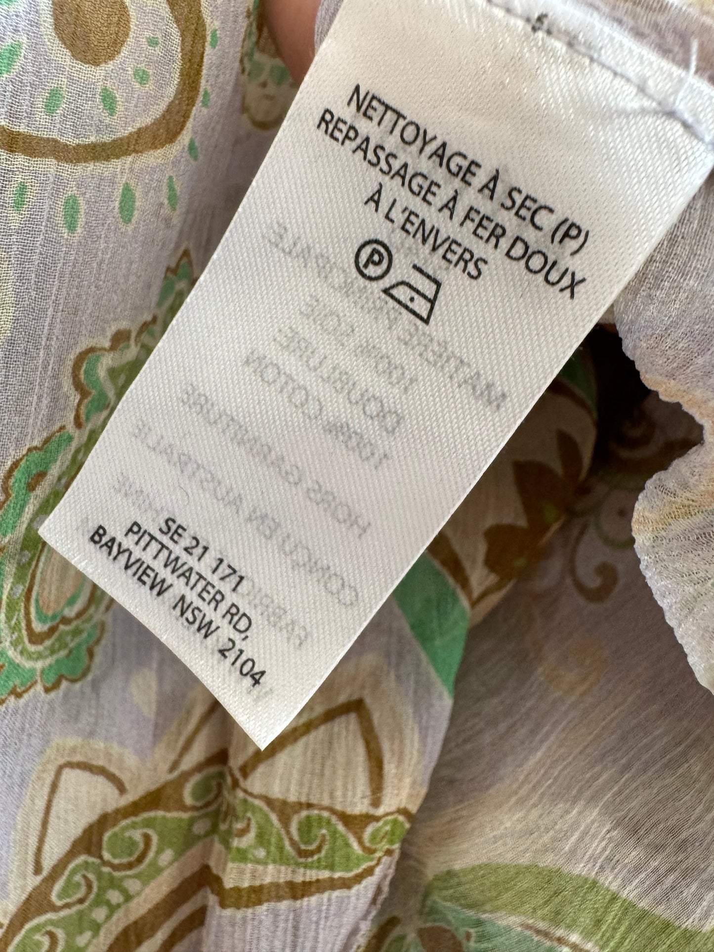 ALEMAIS Silk Print Dress Size 8