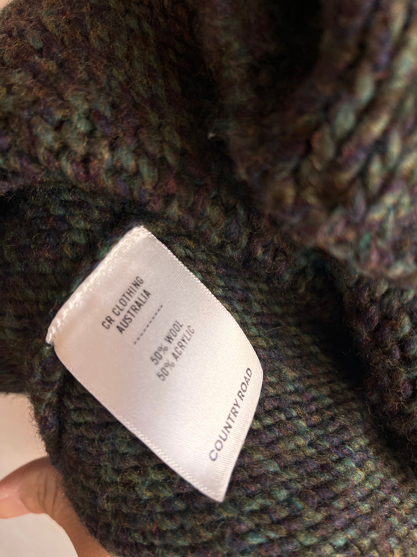 COUNTRY ROAD Khaki Wool Blend Draped Cardigan Size M
