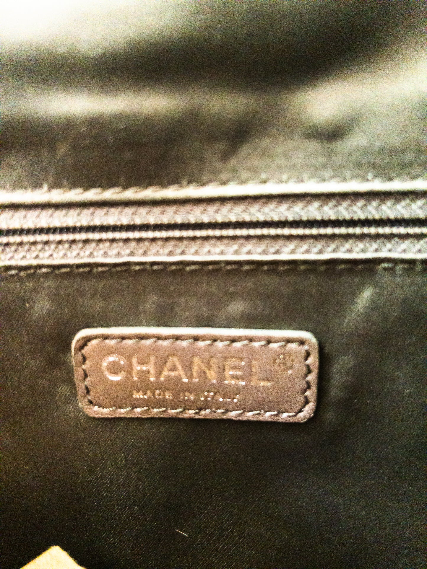 Authentic CHANEL Silver Vinyl Ice-cube Tote/Shoulder Bag