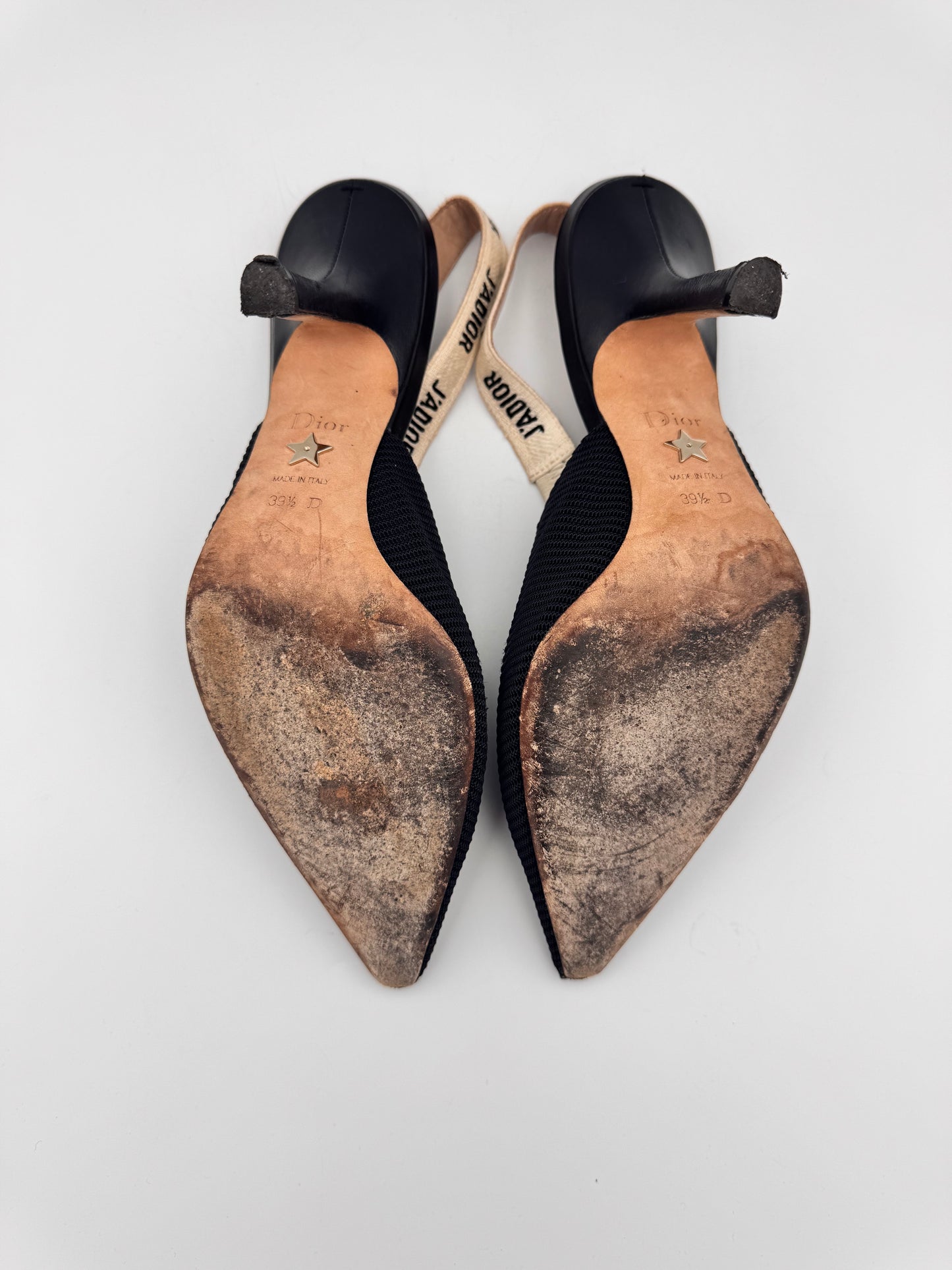 Dior Black Slingback Heel Size 39.5