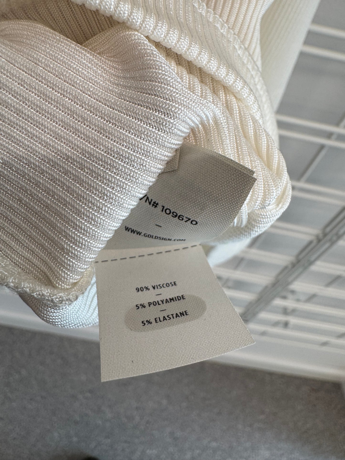 GoldSign Laurel White Tank - Size M