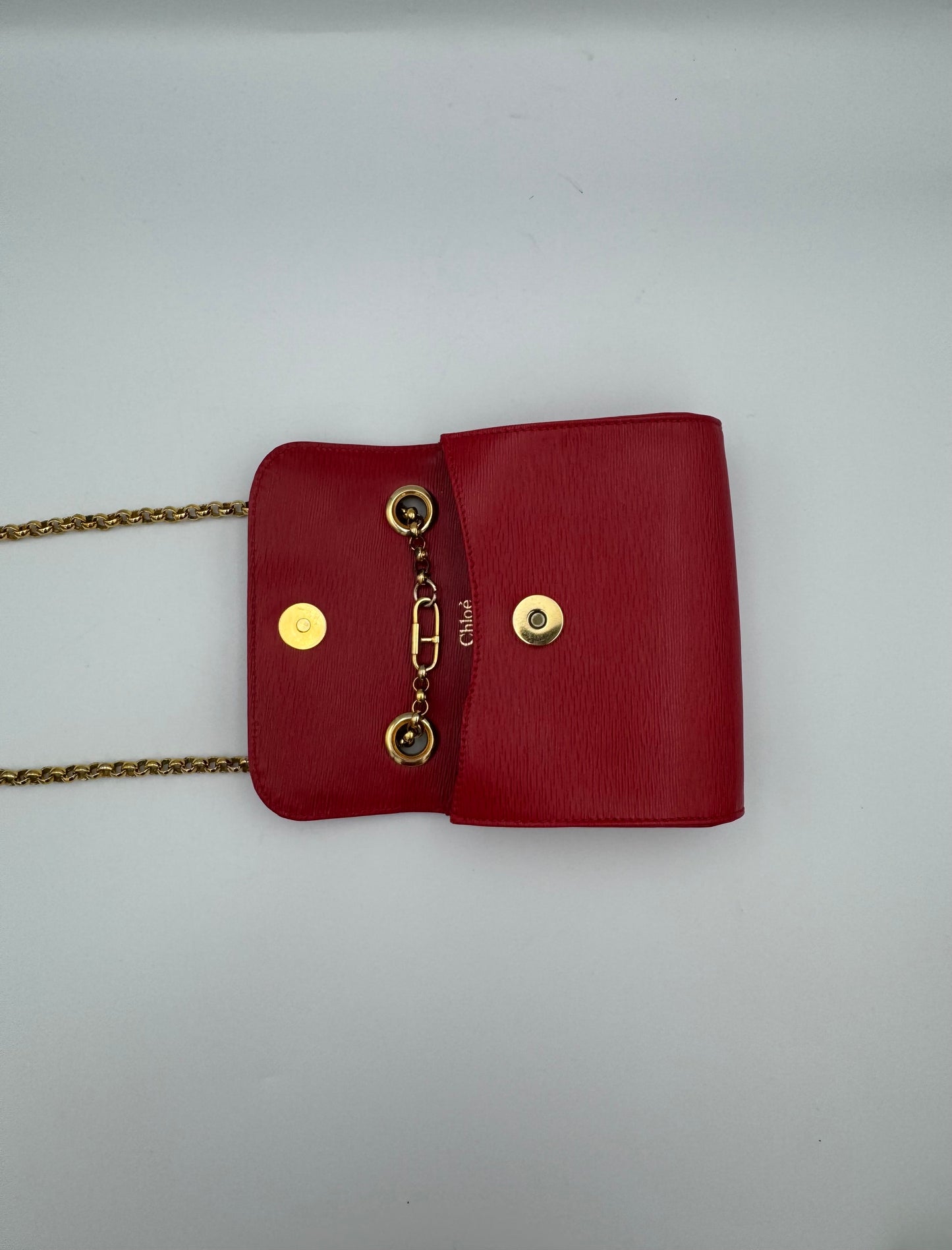 Chloe Chain Calf Skin Leather Mini Bag