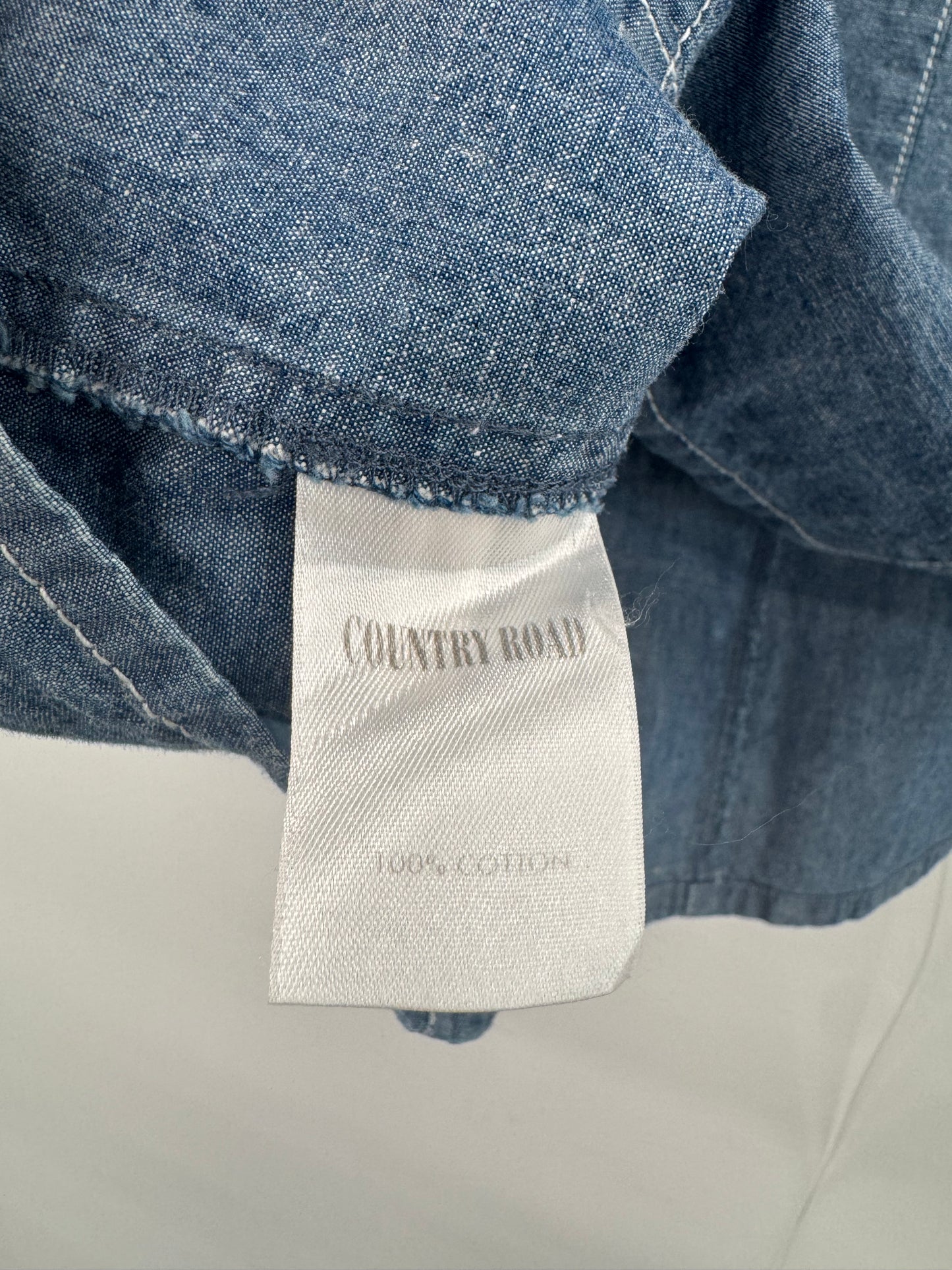 Vintage Country Road Chambray Skirt - size 10