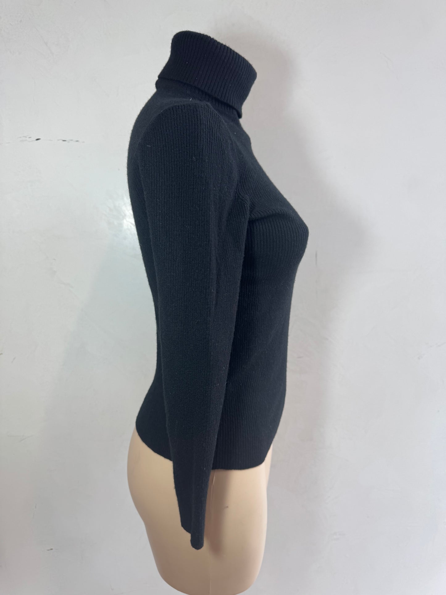 Vintage Ralph Lauren black wool skivvy - size S
