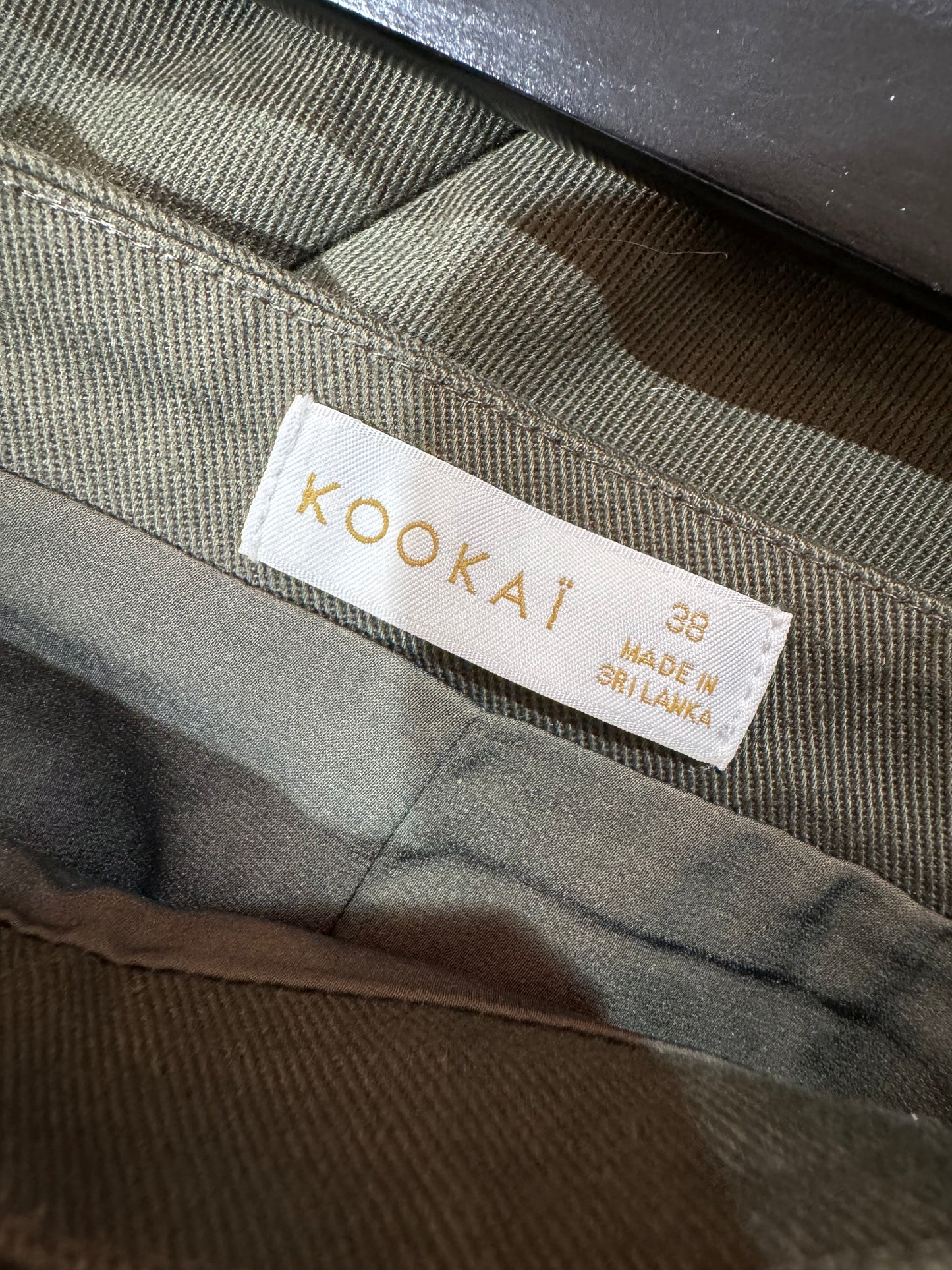 KOOKAI Khaki A-Line Mini Skirt Size 38