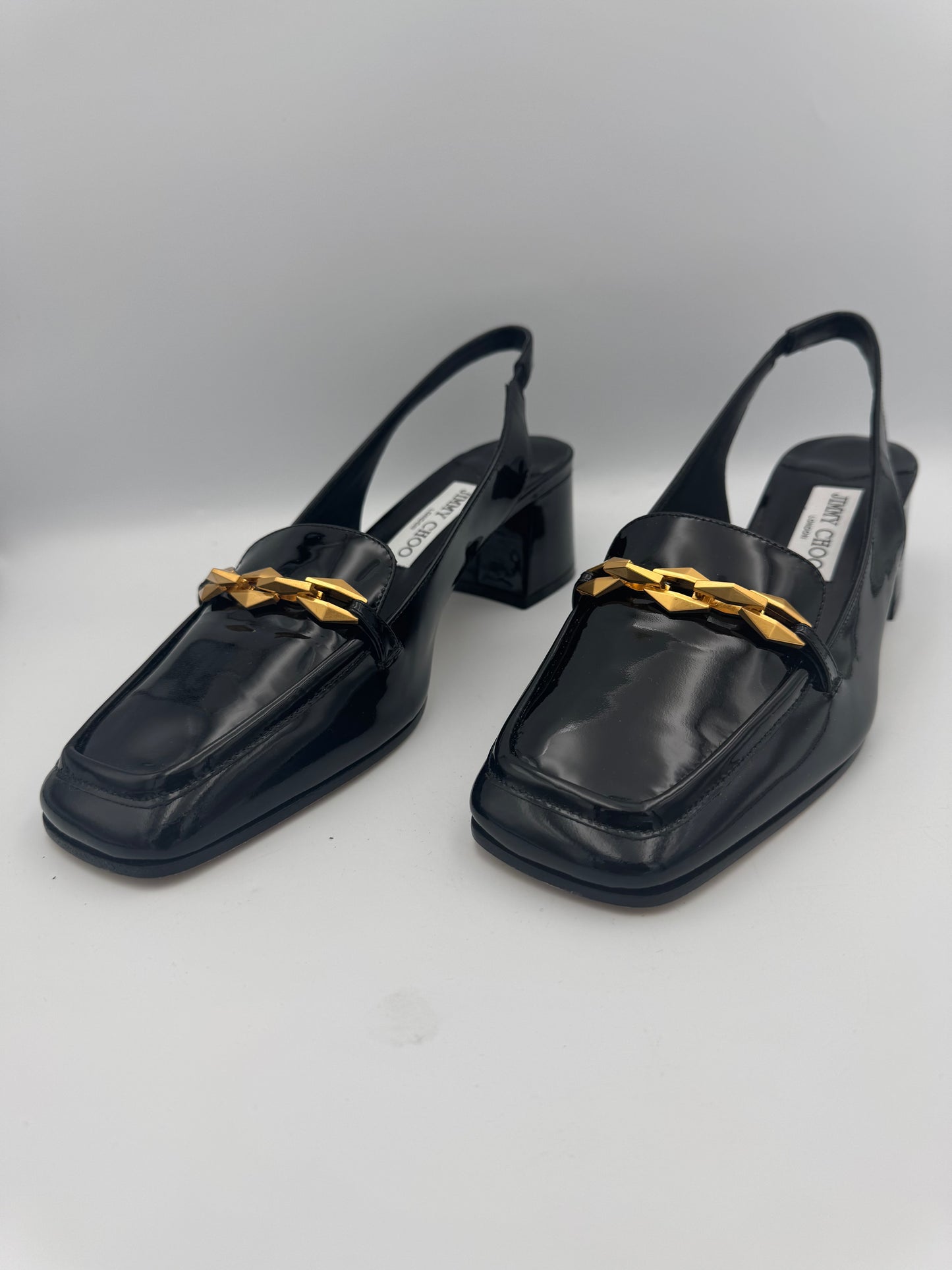 Jimmy Choo Diamond Tilda Soft Patent Black Size 40