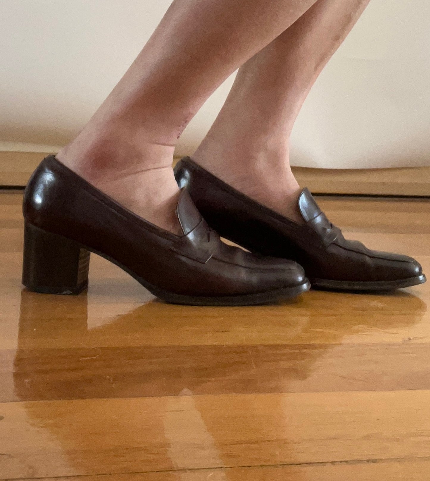 Vintage Rich Brown Mules Size 37