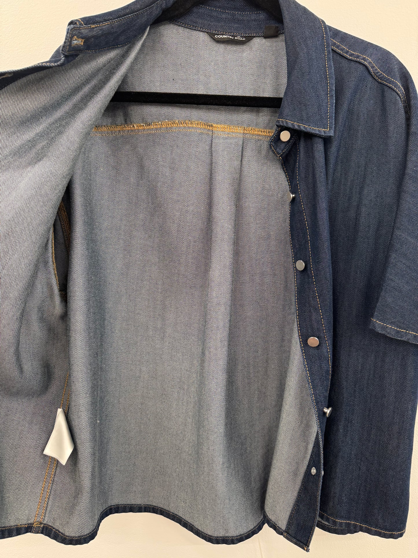 Country Road Tensile Dark Denim Shirt size 10