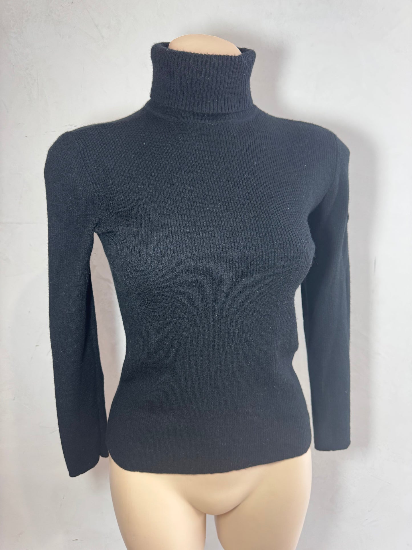 Vintage Ralph Lauren black wool skivvy - size S