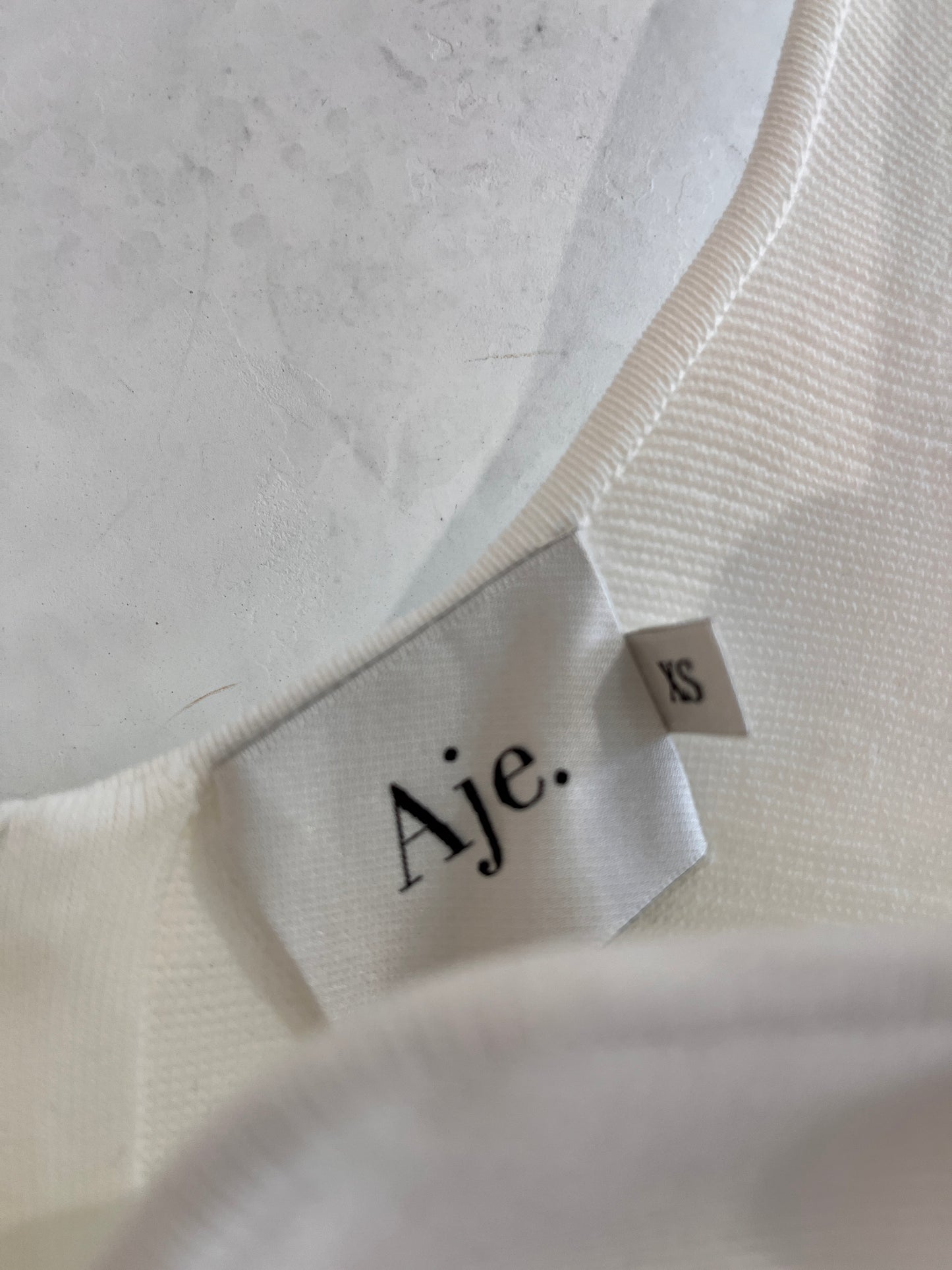 AJE White Knit Mini Dress Size XS