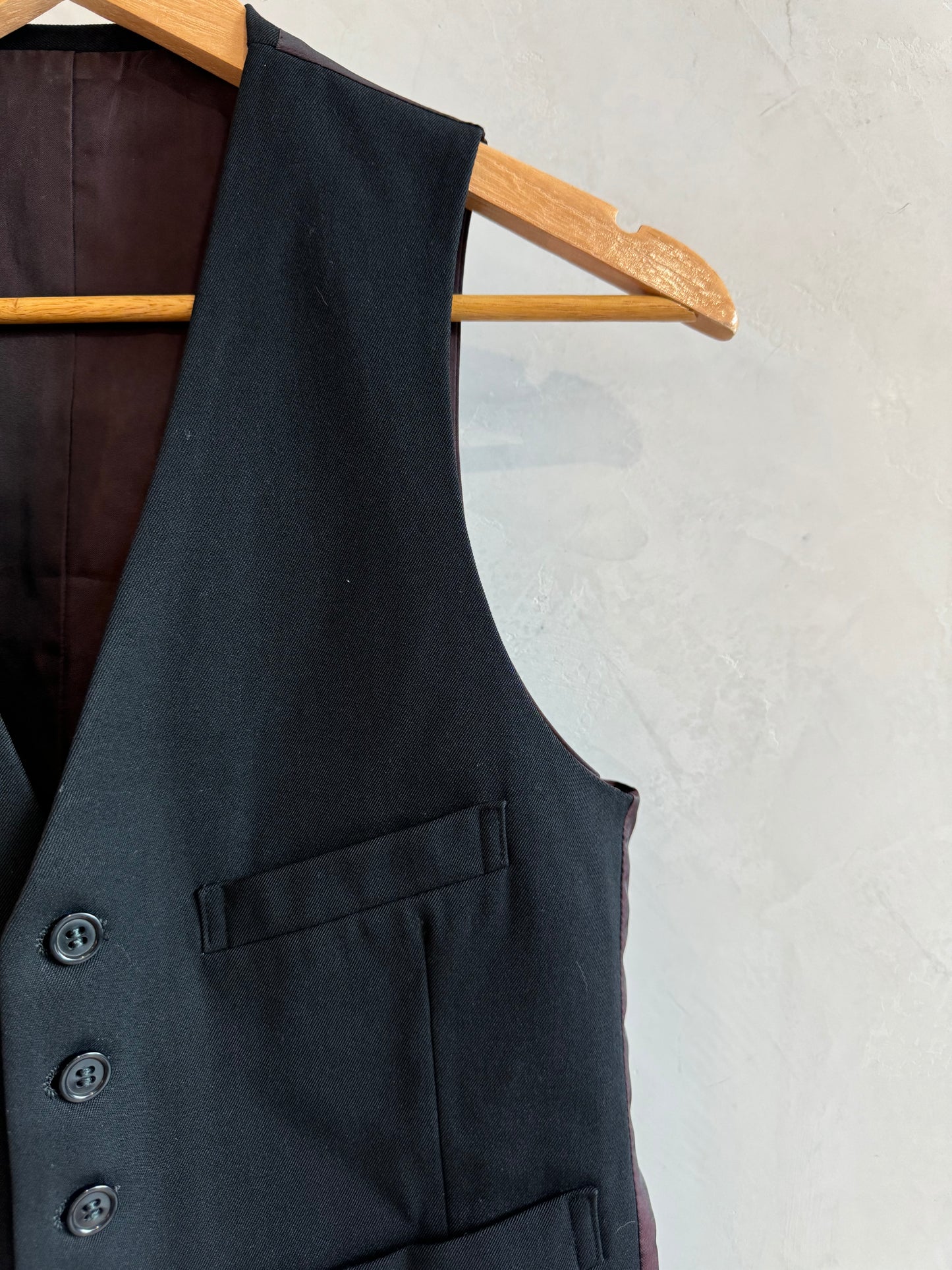 Vintage Black Vest Size S