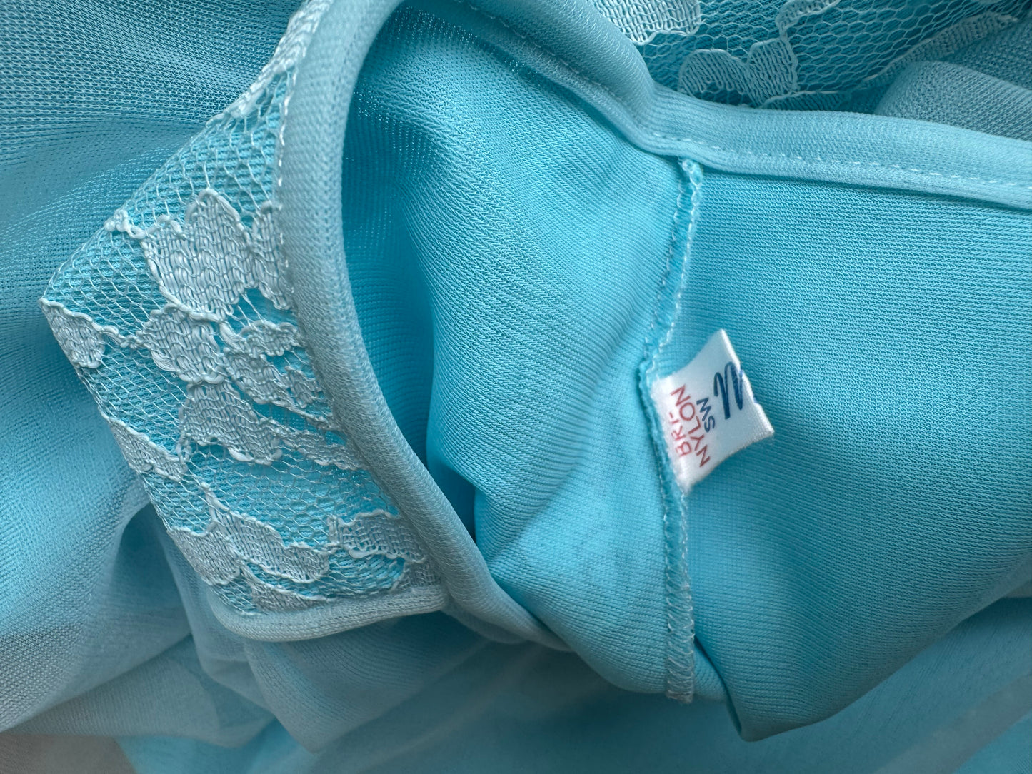 Vintage 50s baby blue mini dressing gown