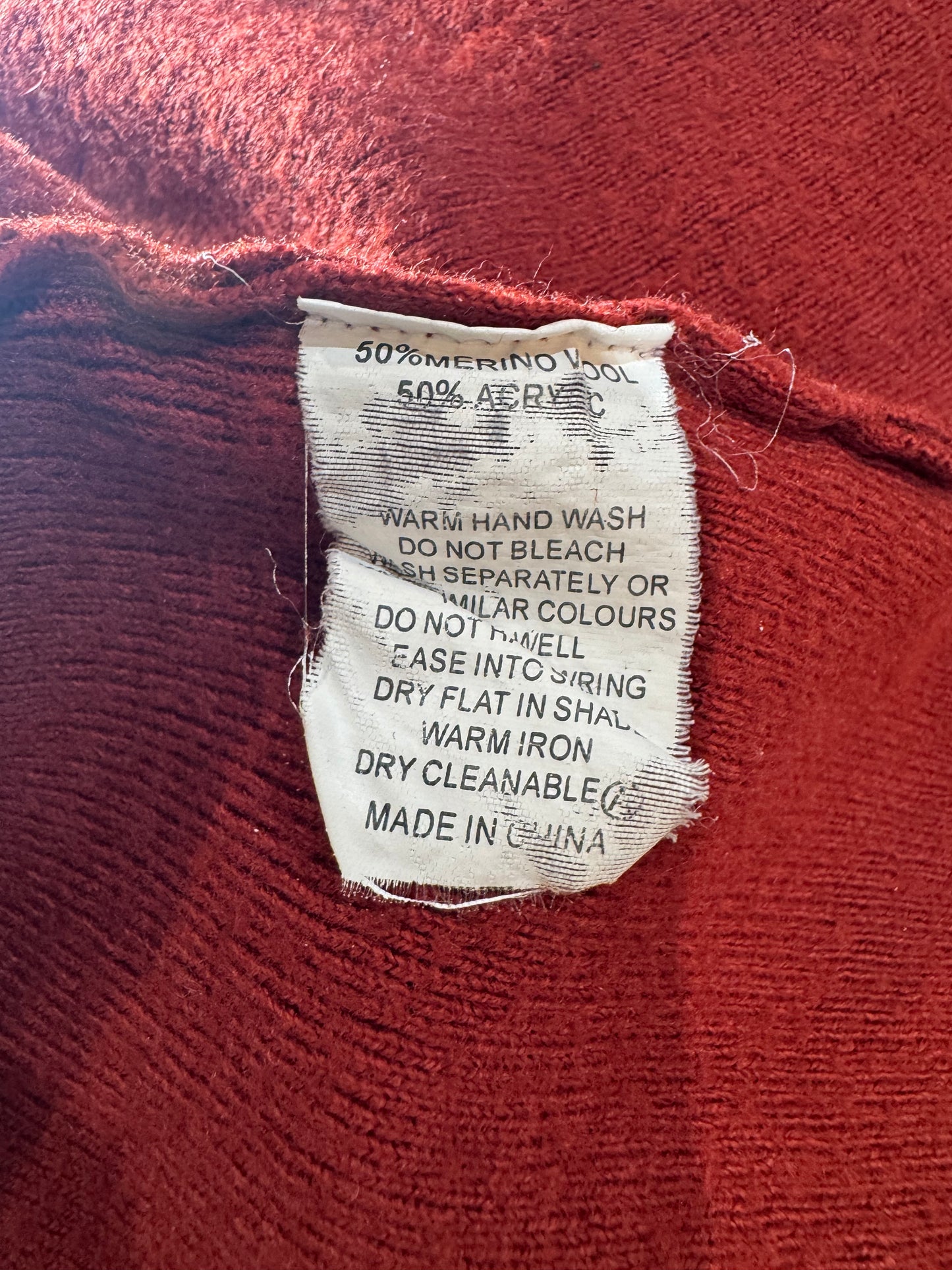 La Dame Rust Knit with Buttons - size M/L