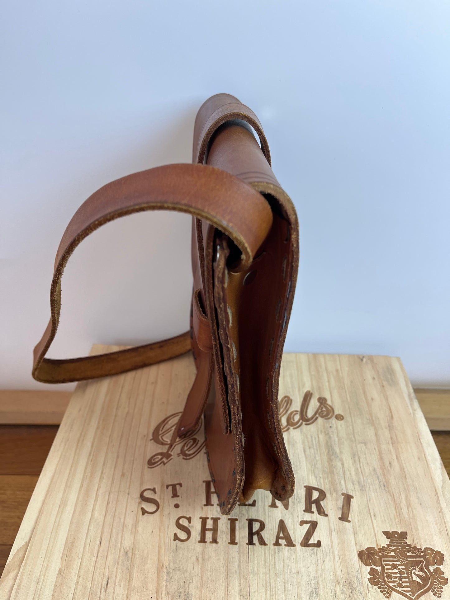 Vintage Tan Leather Shoulder Bag