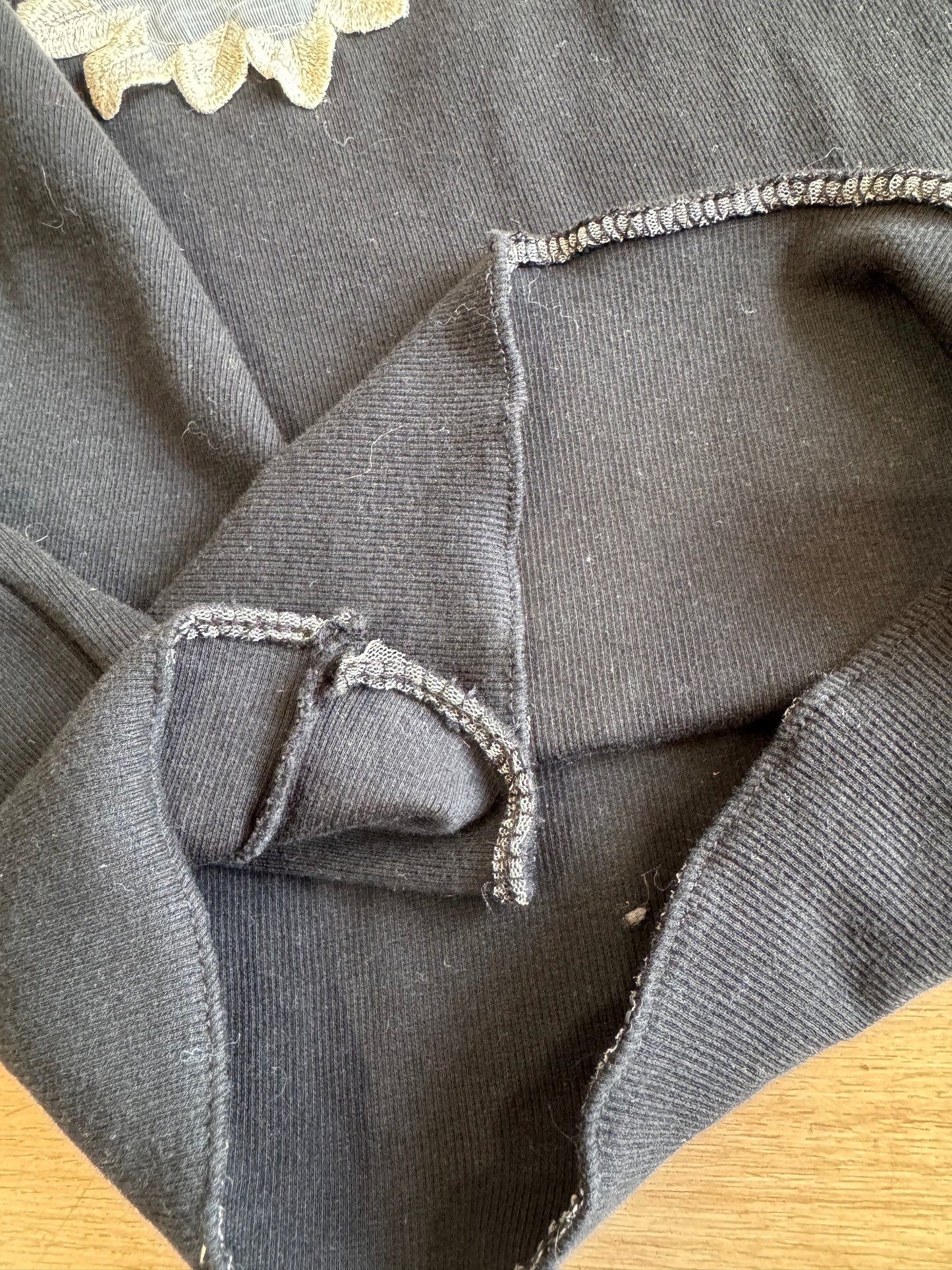 Onstage Black Cami with gold lace trim - size xs