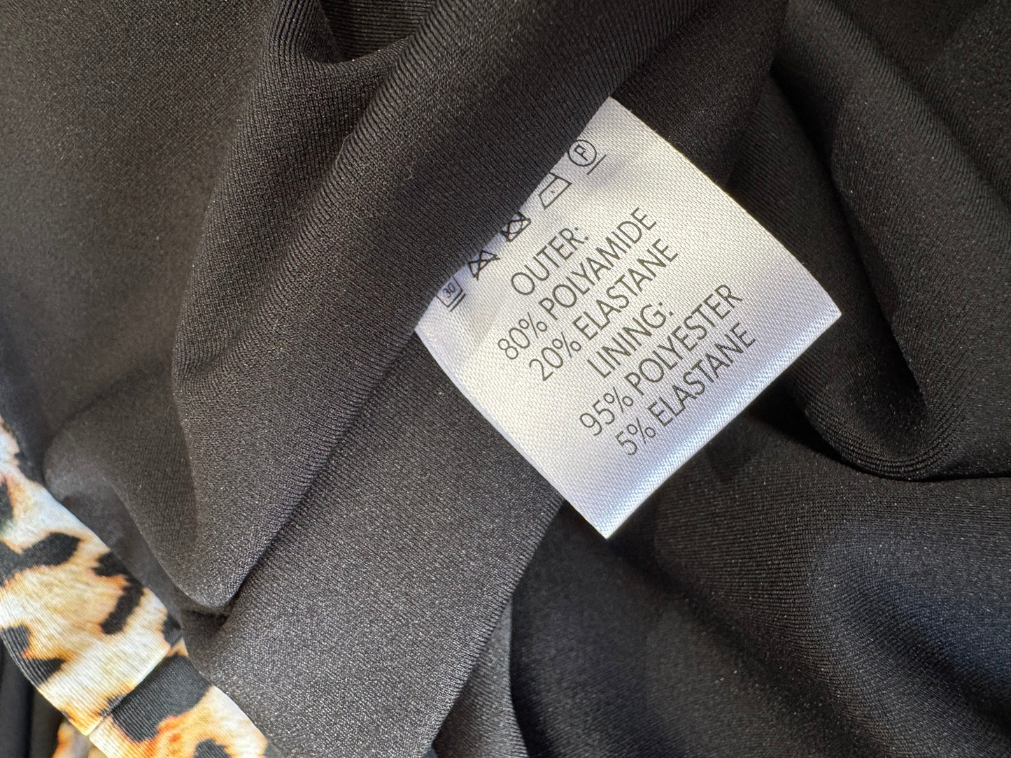 Halpern Leopard Print One Shoulder Dress - size 36