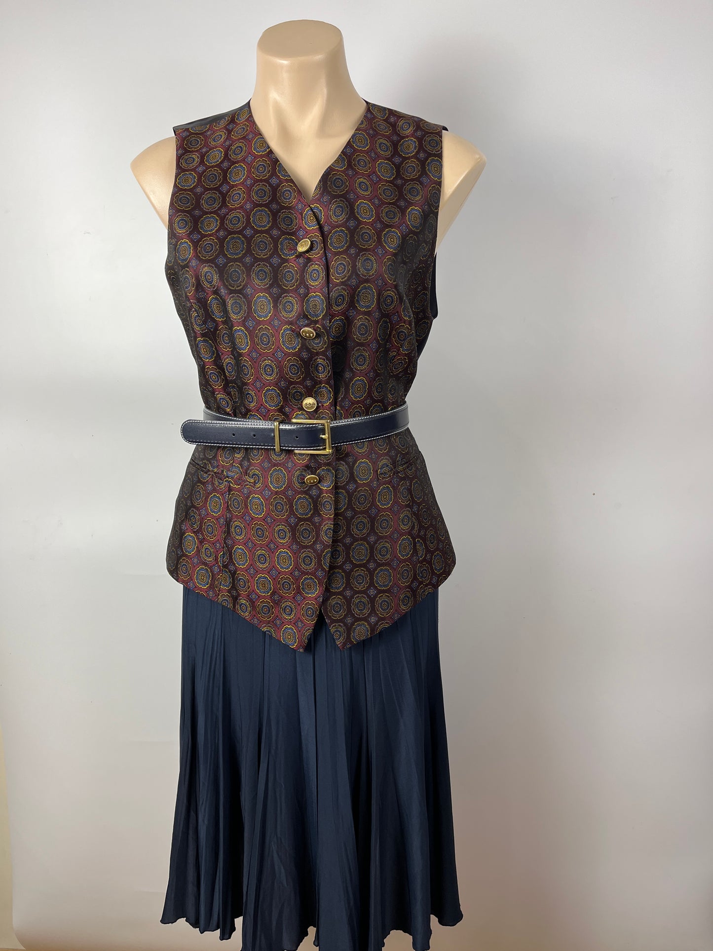 Vintage PERRI CUTTEN Brocade Vest Size 12