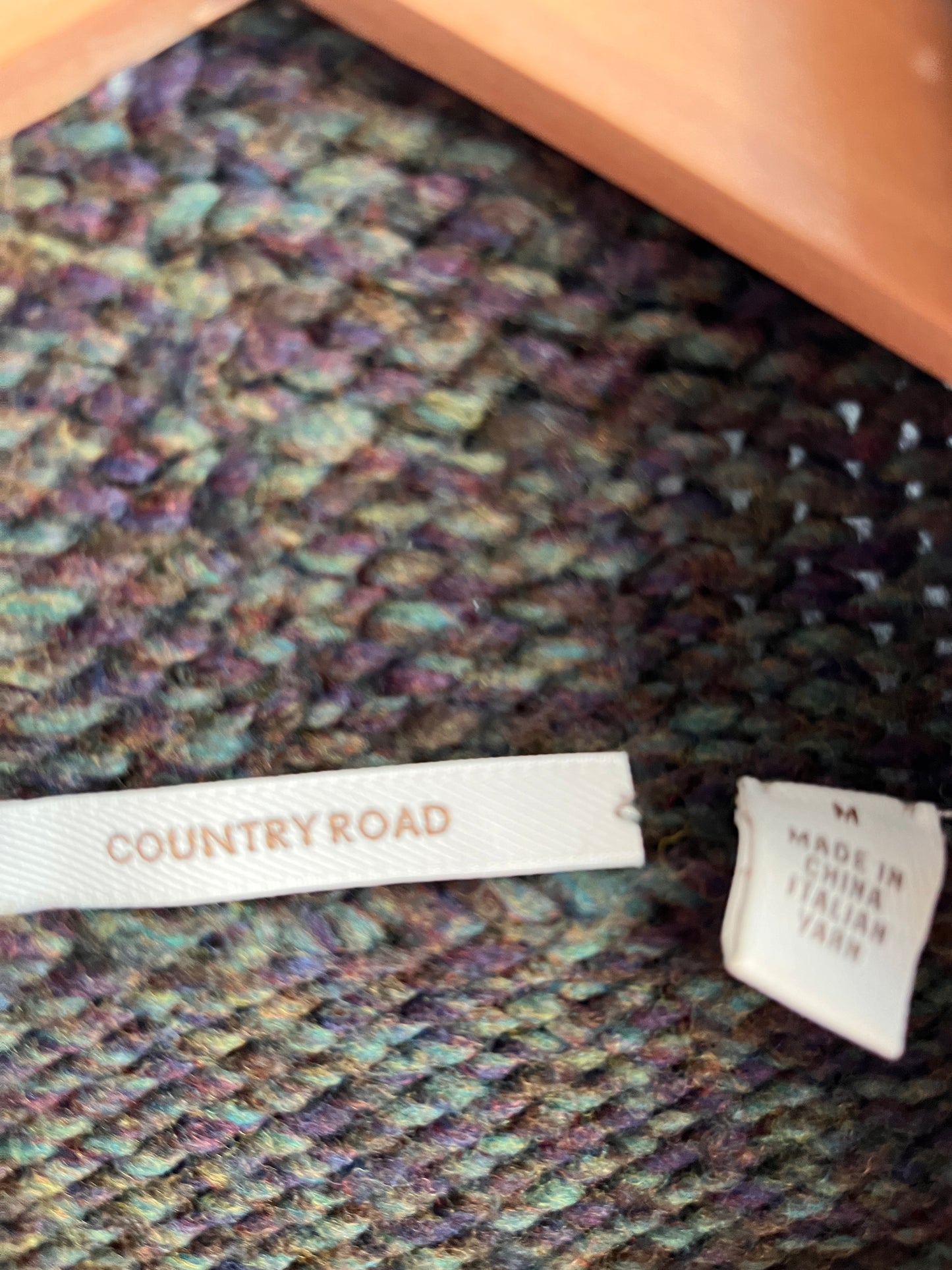 COUNTRY ROAD Khaki Wool Blend Draped Cardigan Size M