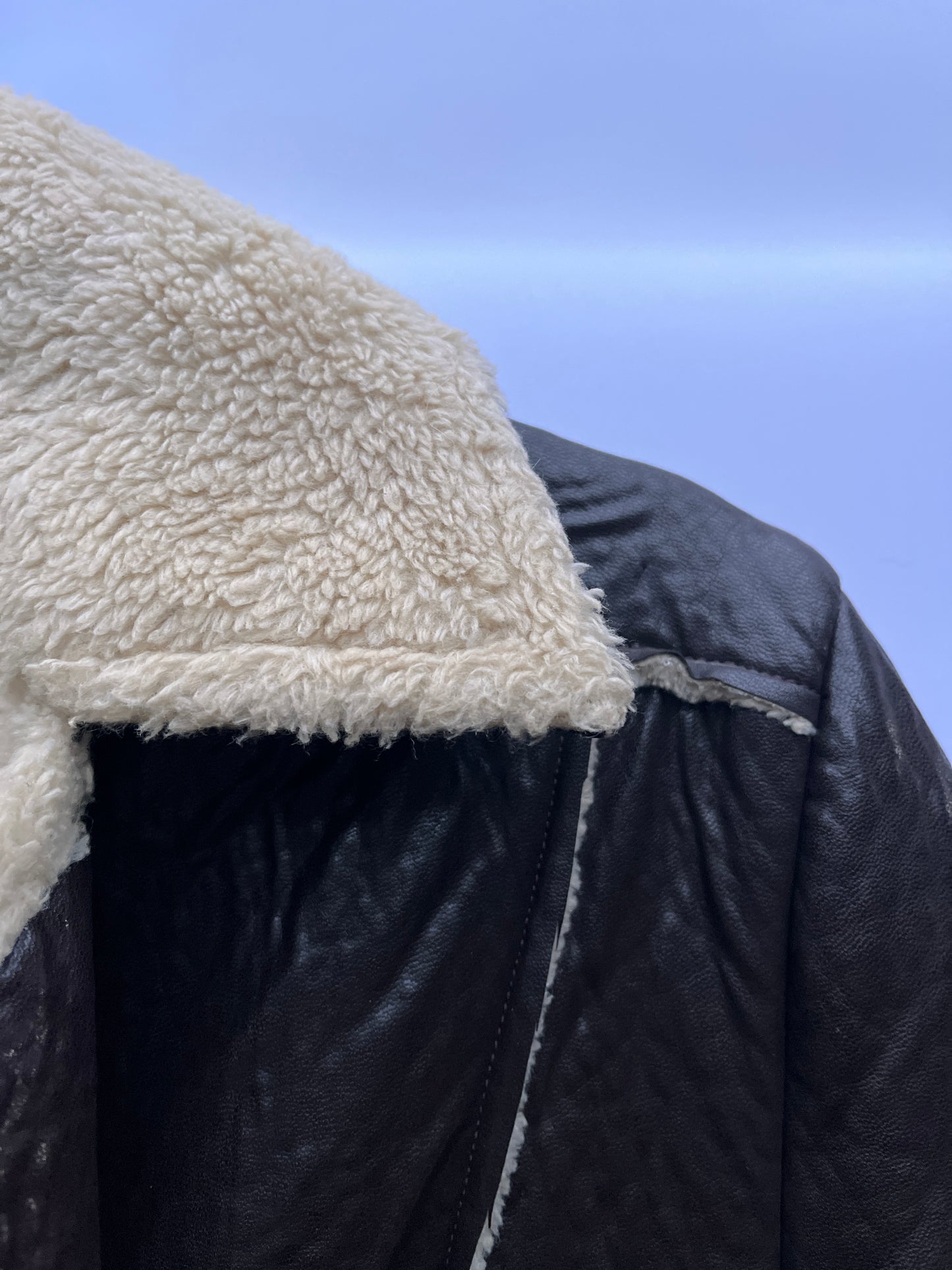 Vintage Bettina Liano Dark Brown Faux Shearling Coat S-M