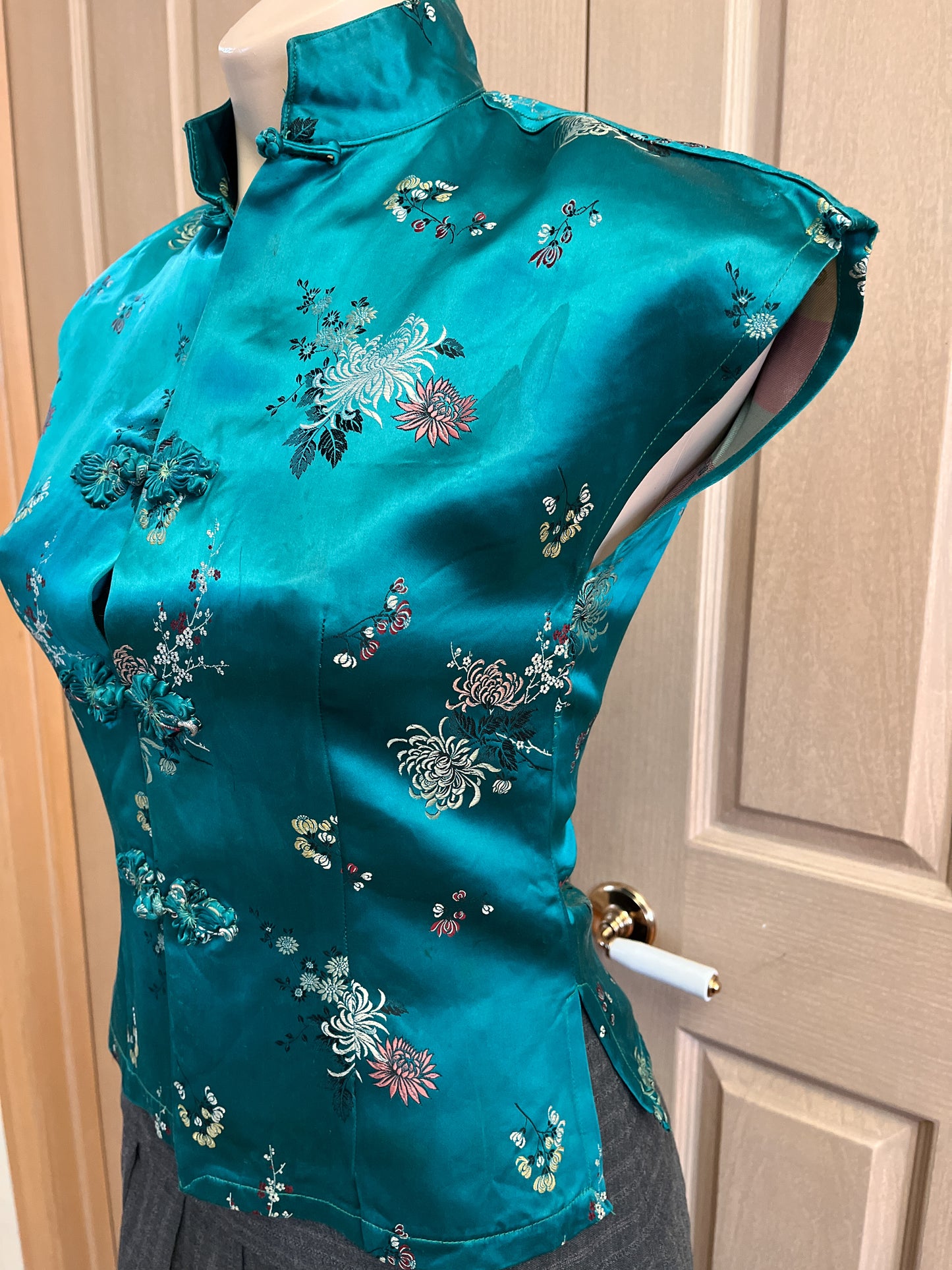 Vintage Custom Mandarin Top Size XS