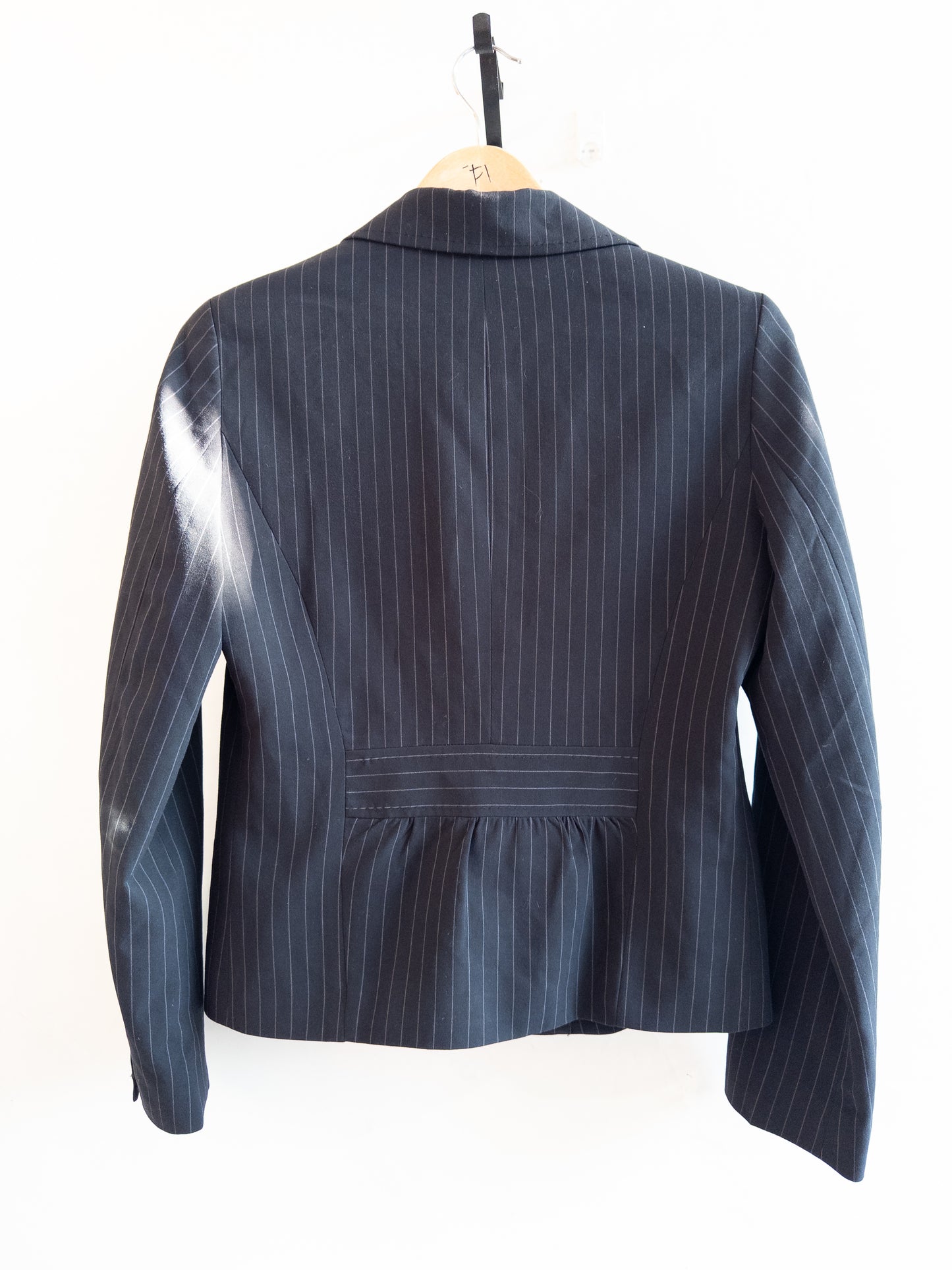 BASQUE Navy Striped Jacket Size 8