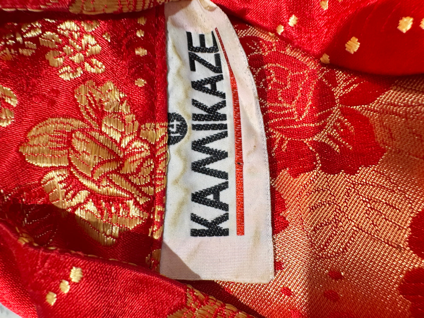 Vintage Kamikaze Red Mandarin Top - size 14