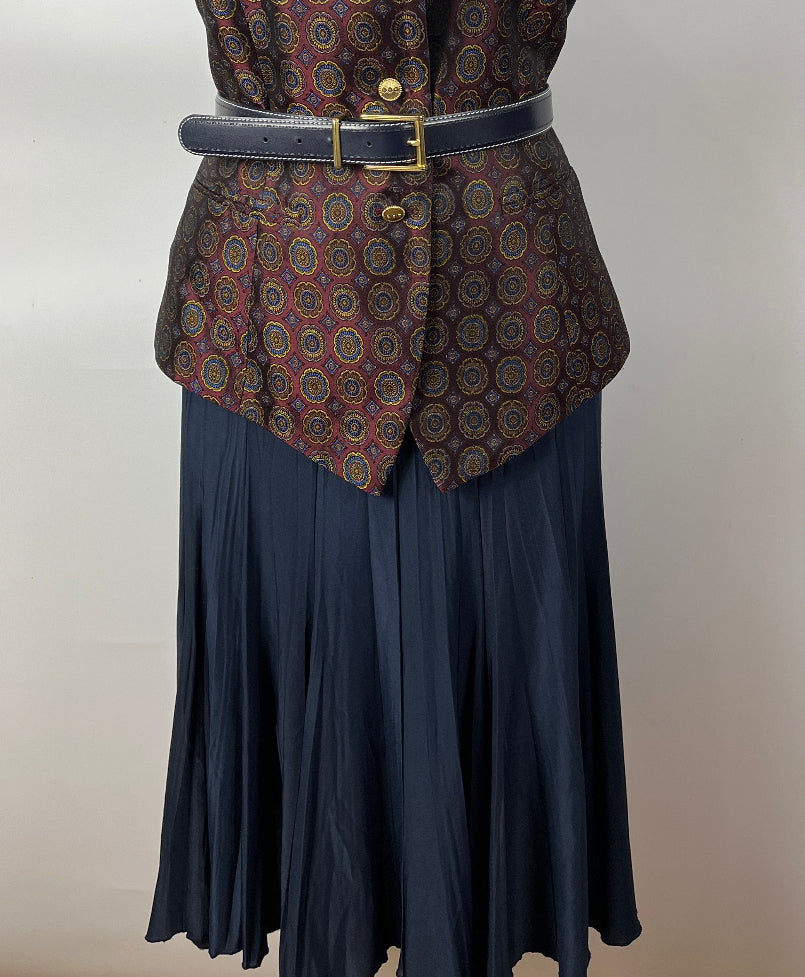 Vintage Navy Stretch Skirt Size S