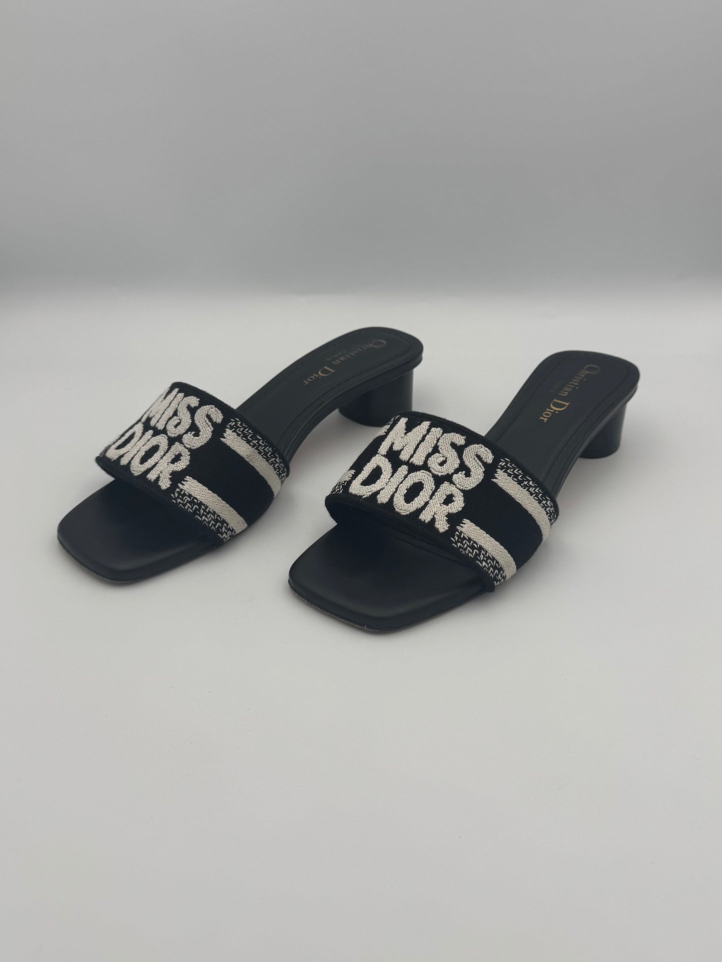 DIOR Dway Heeled Mules Size 37.5