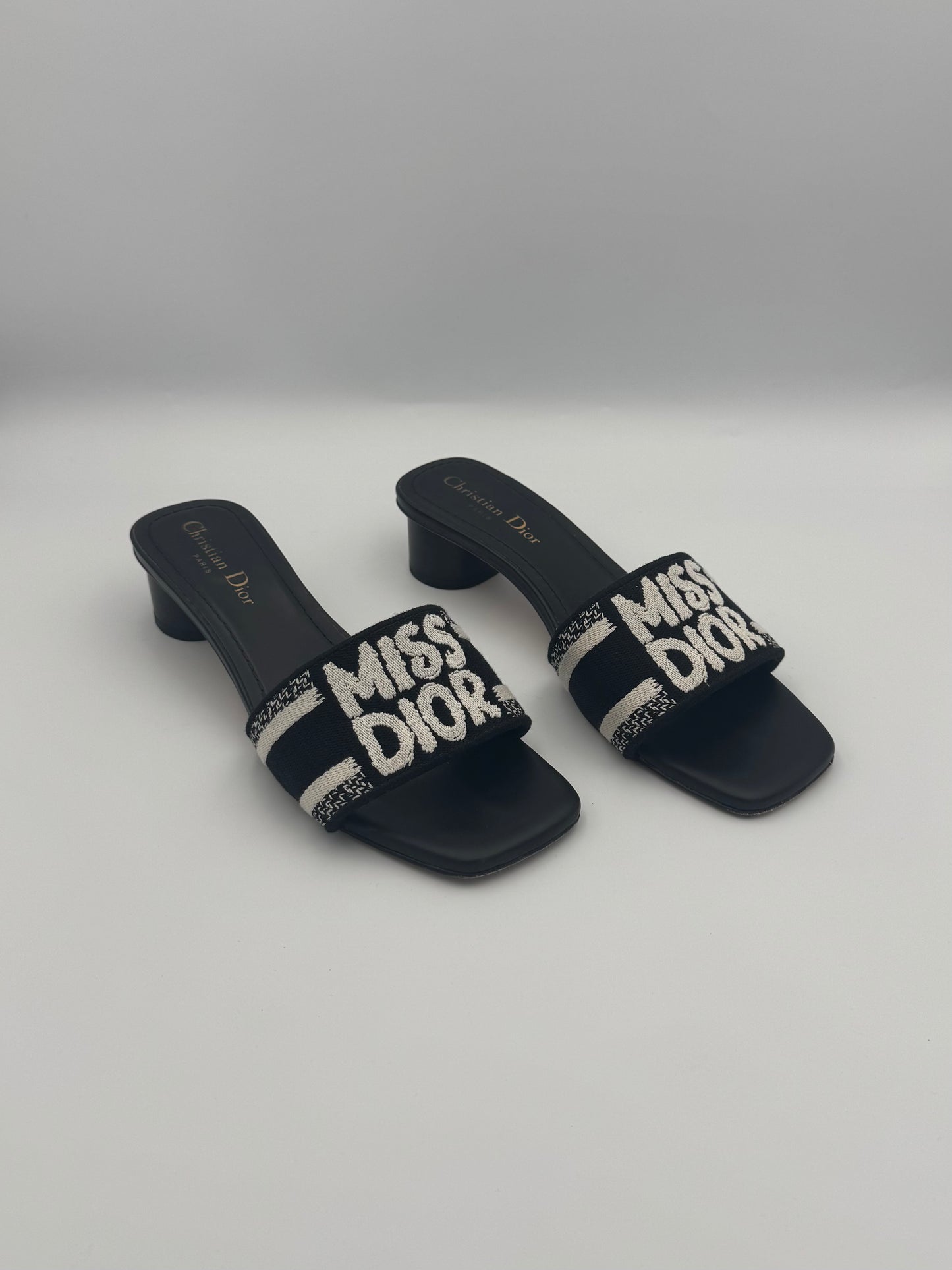 DIOR Dway Heeled Mules Size 37.5