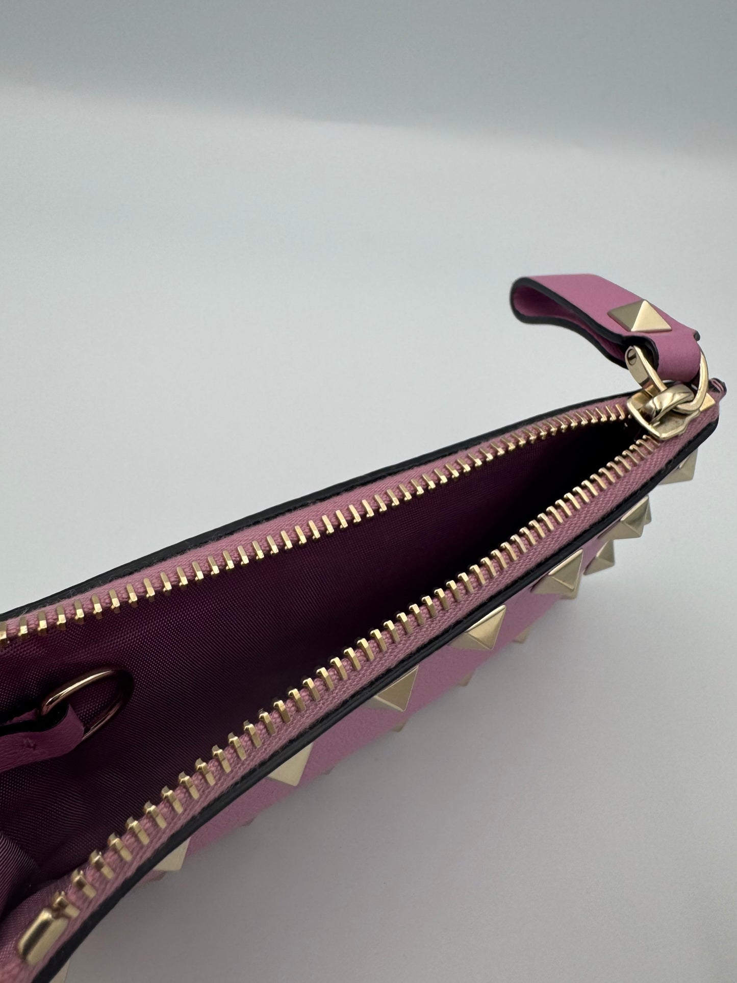 Valentino Garavani Pink Rockstud Coin Pouch