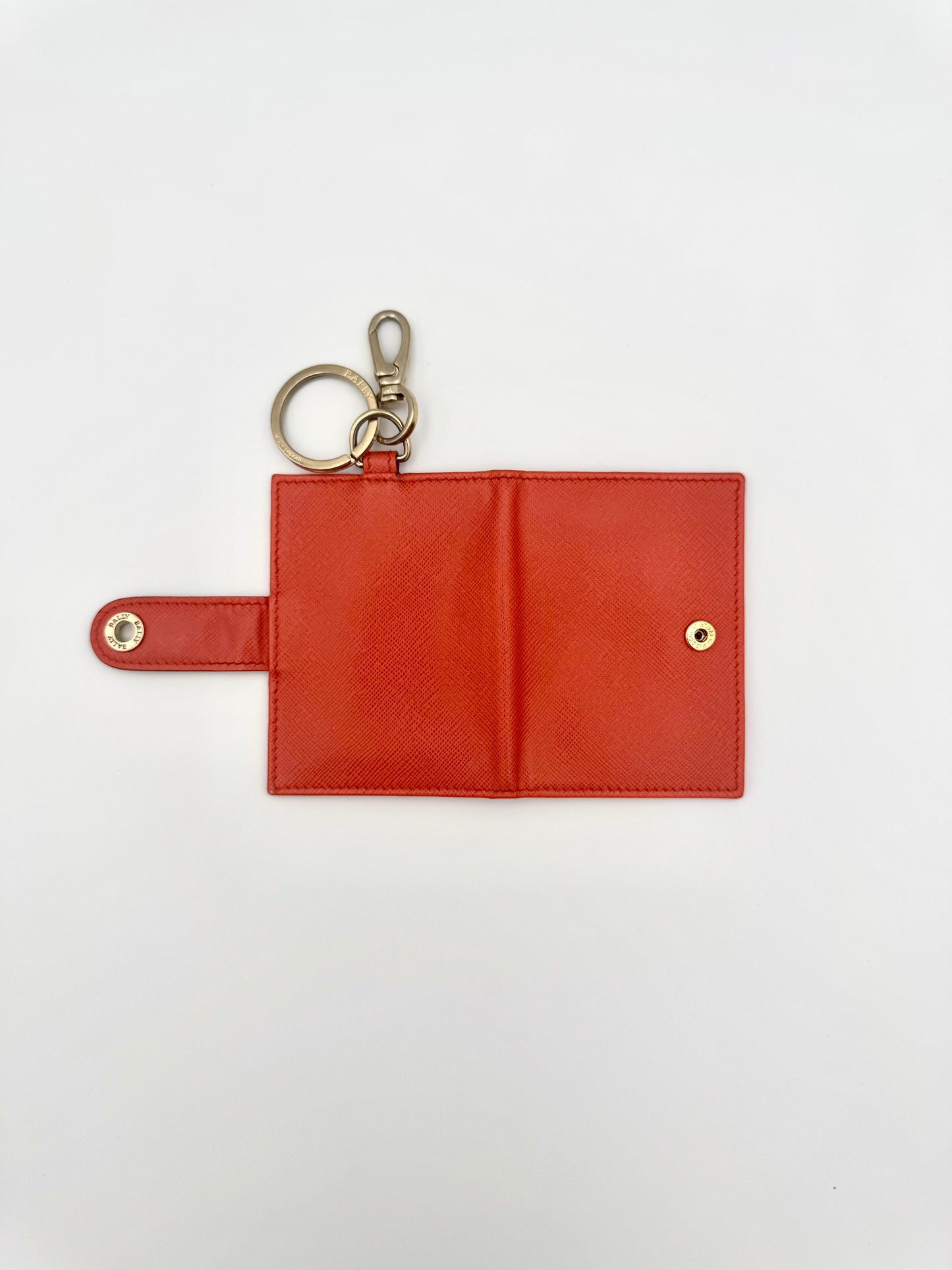 Bally Orange Leather Card Case