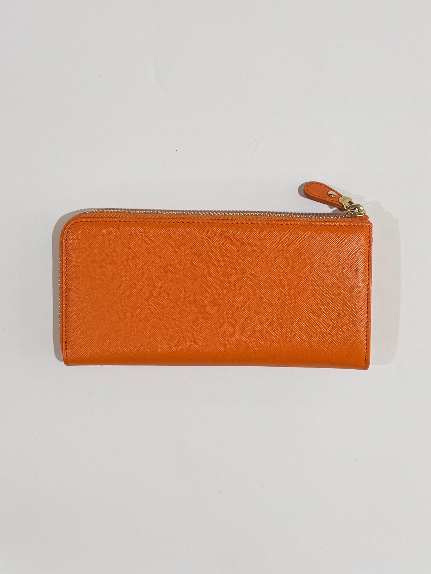 Salvatore Leather Orange Wallet