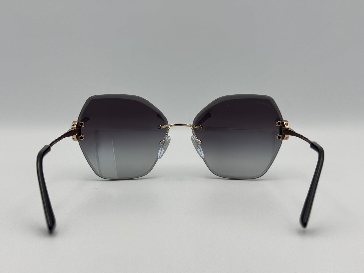 BVLGARI Grey Gold Frame Sunglasses