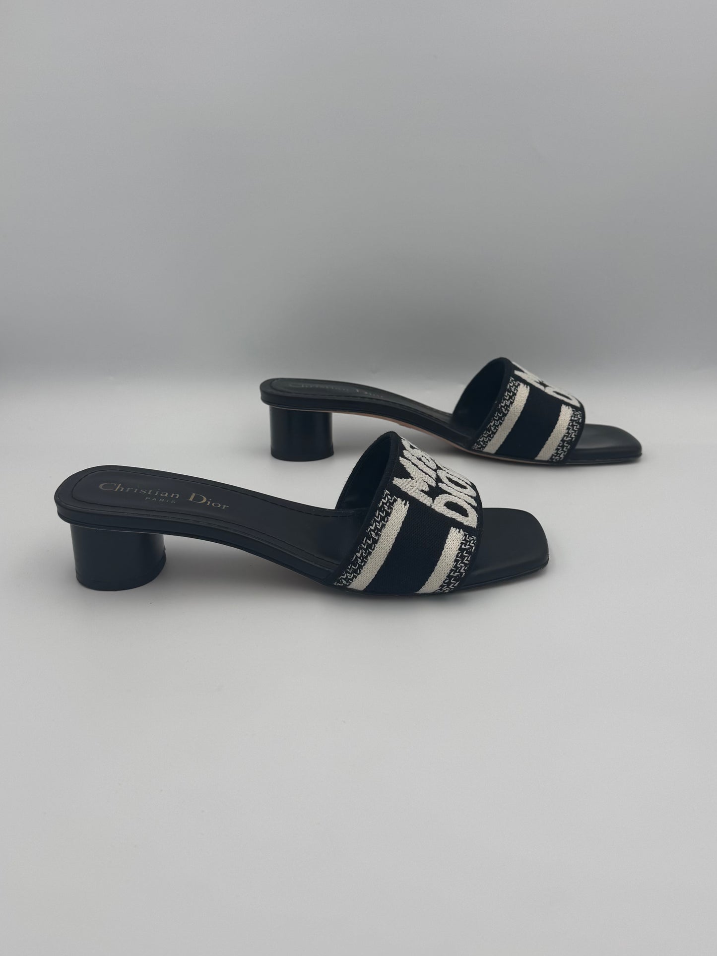 DIOR Dway Heeled Mules Size 37.5