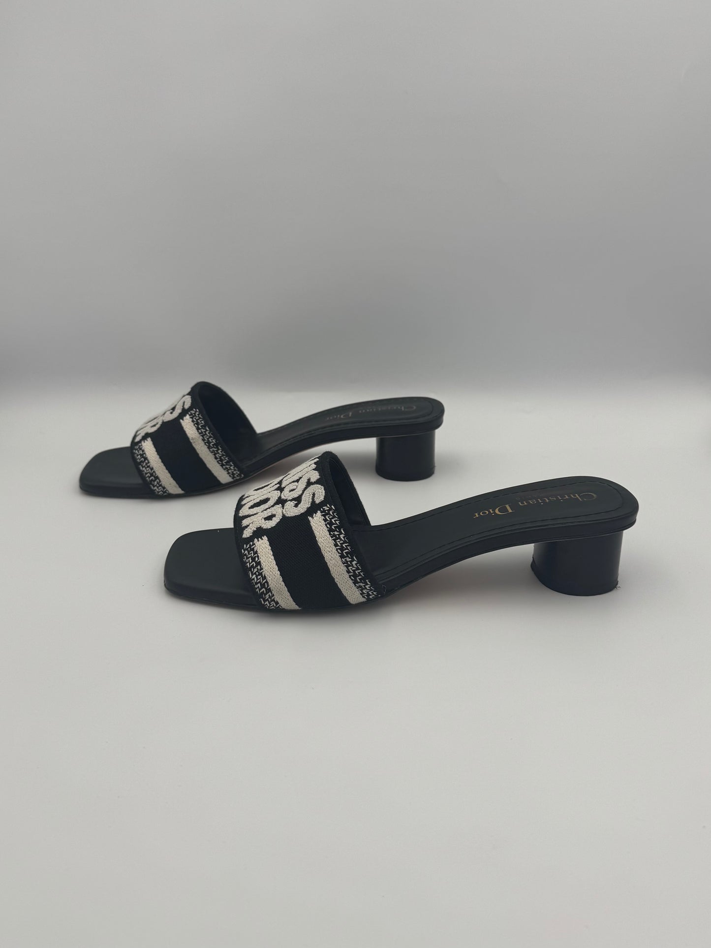DIOR Dway Heeled Mules Size 37.5
