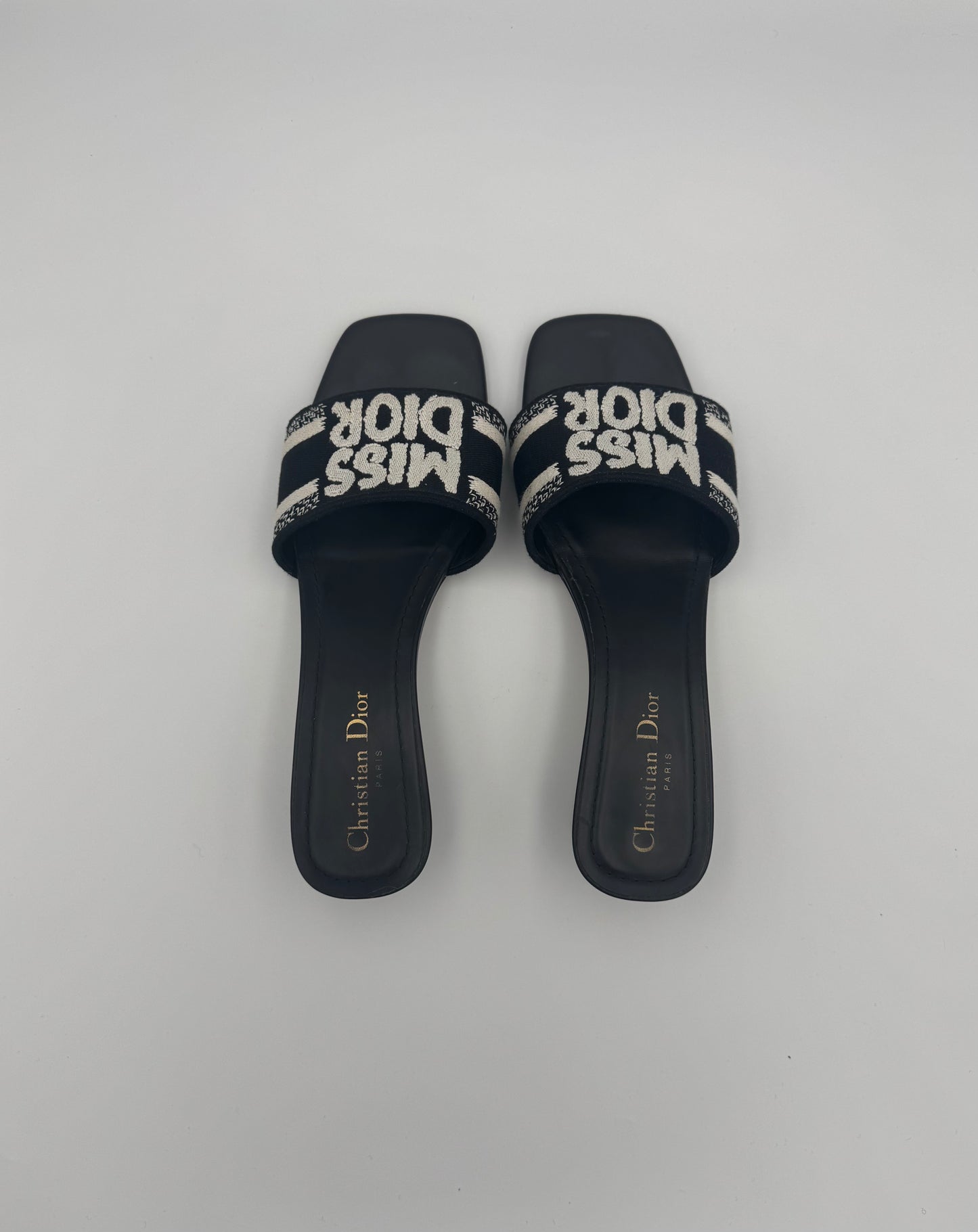 DIOR Dway Heeled Mules Size 37.5