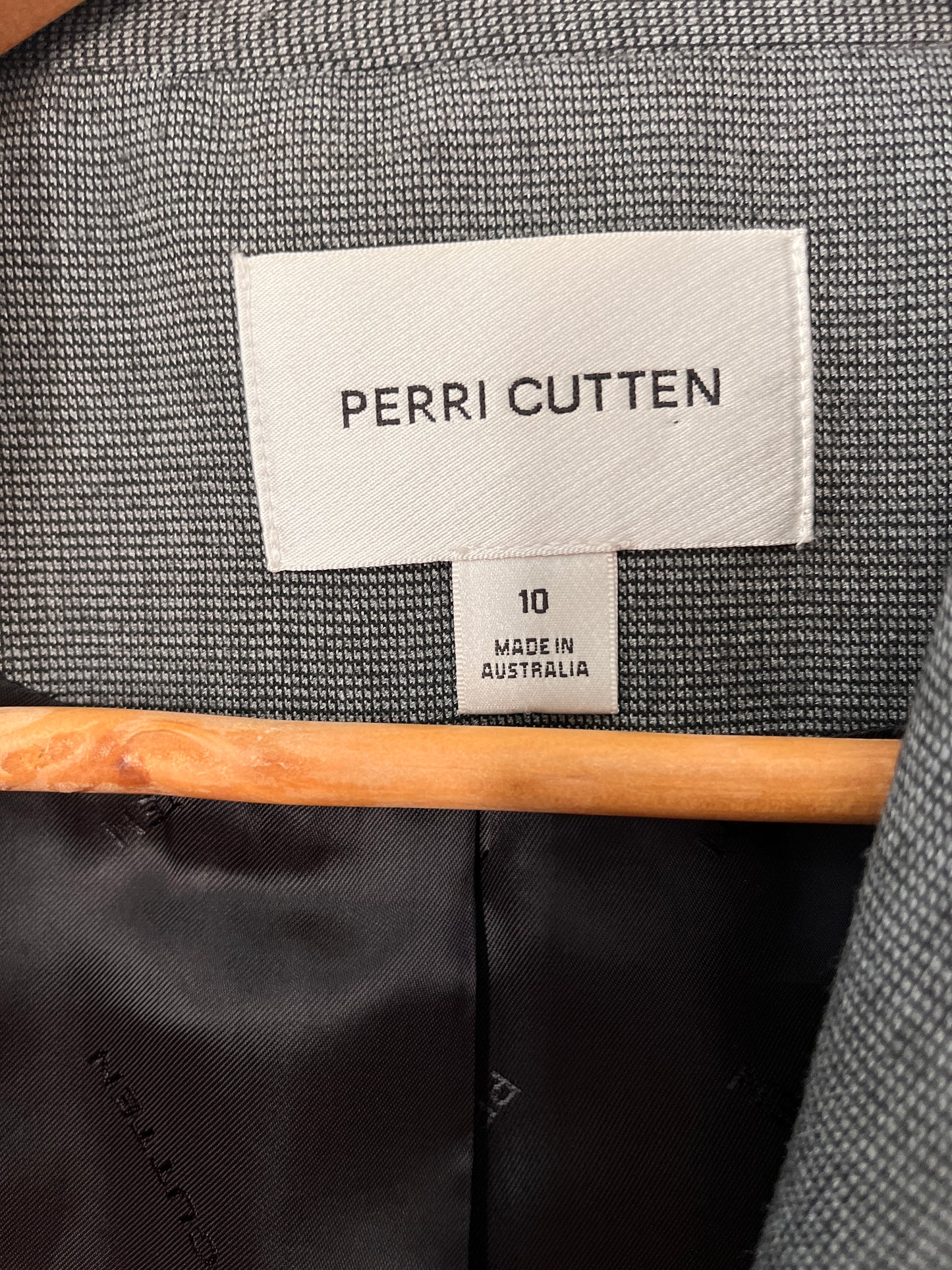 Vintage PERRI CUTTEN Grey Jacket Size 10