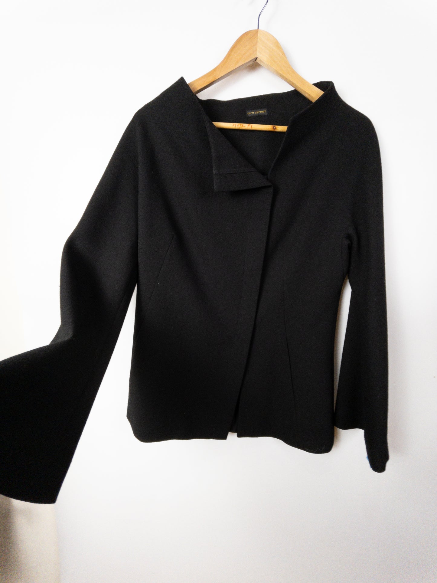 CARLA ZAMPATTI Black Wool Jacket Size 10
