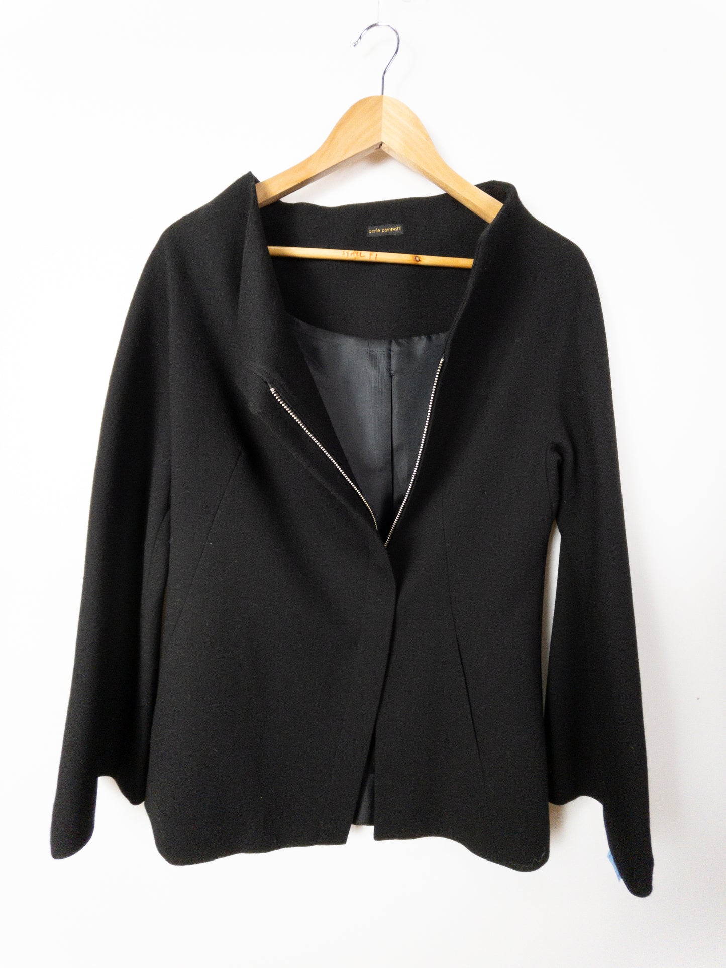CARLA ZAMPATTI Black Wool Jacket Size 10
