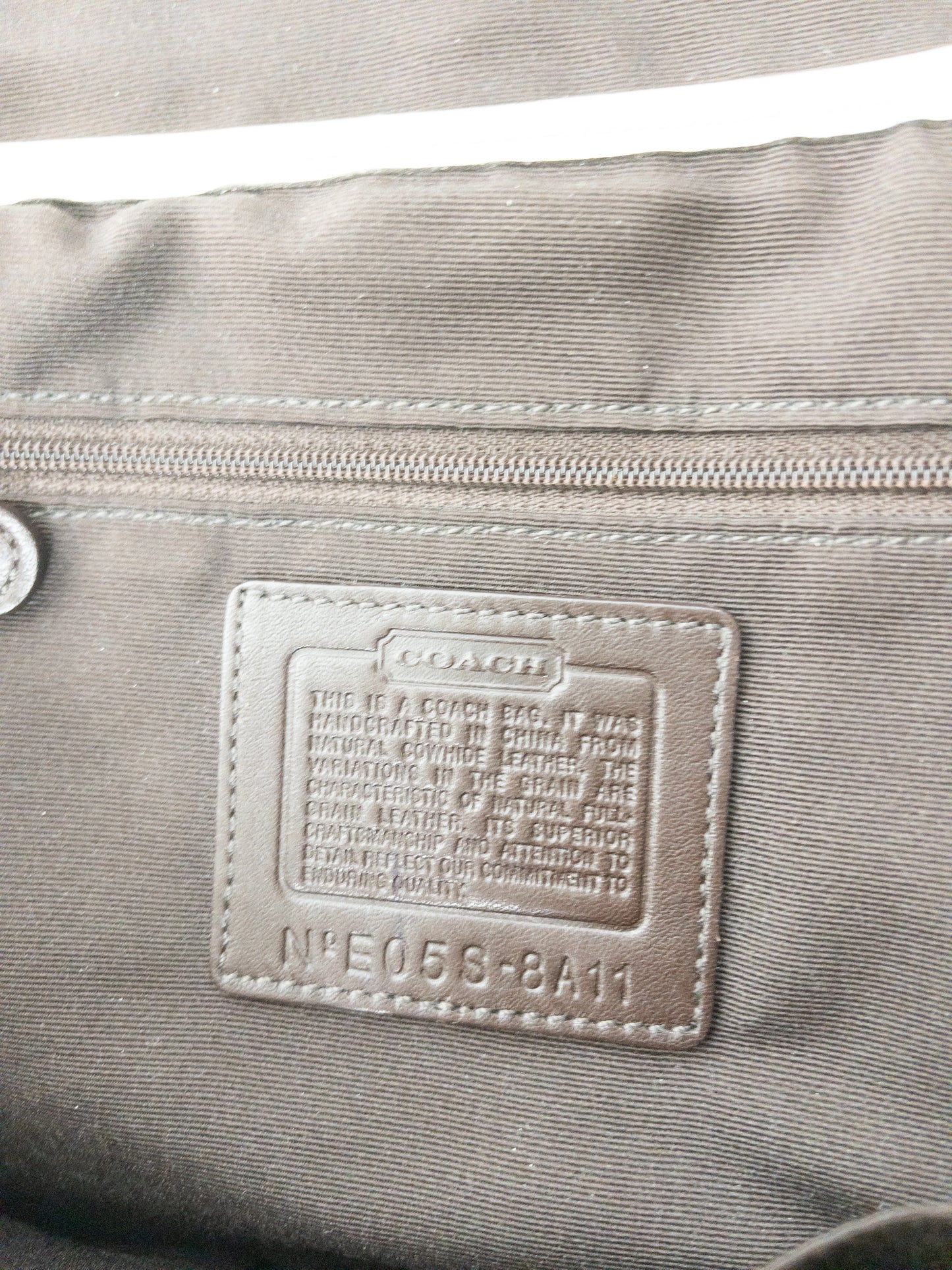 COACH Cream Leather Shoulder Bag