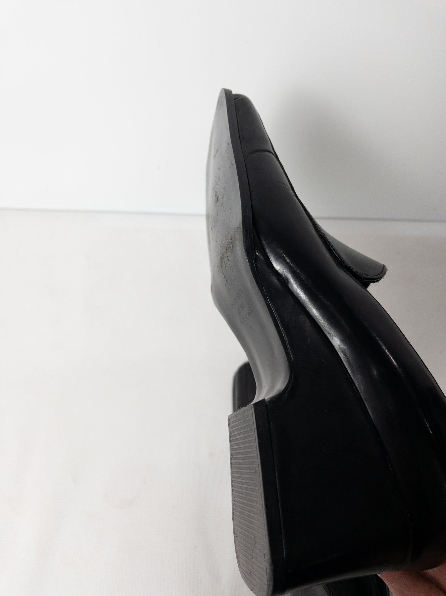JANE DEBSTER Black Leather Block Mules Size 7.5