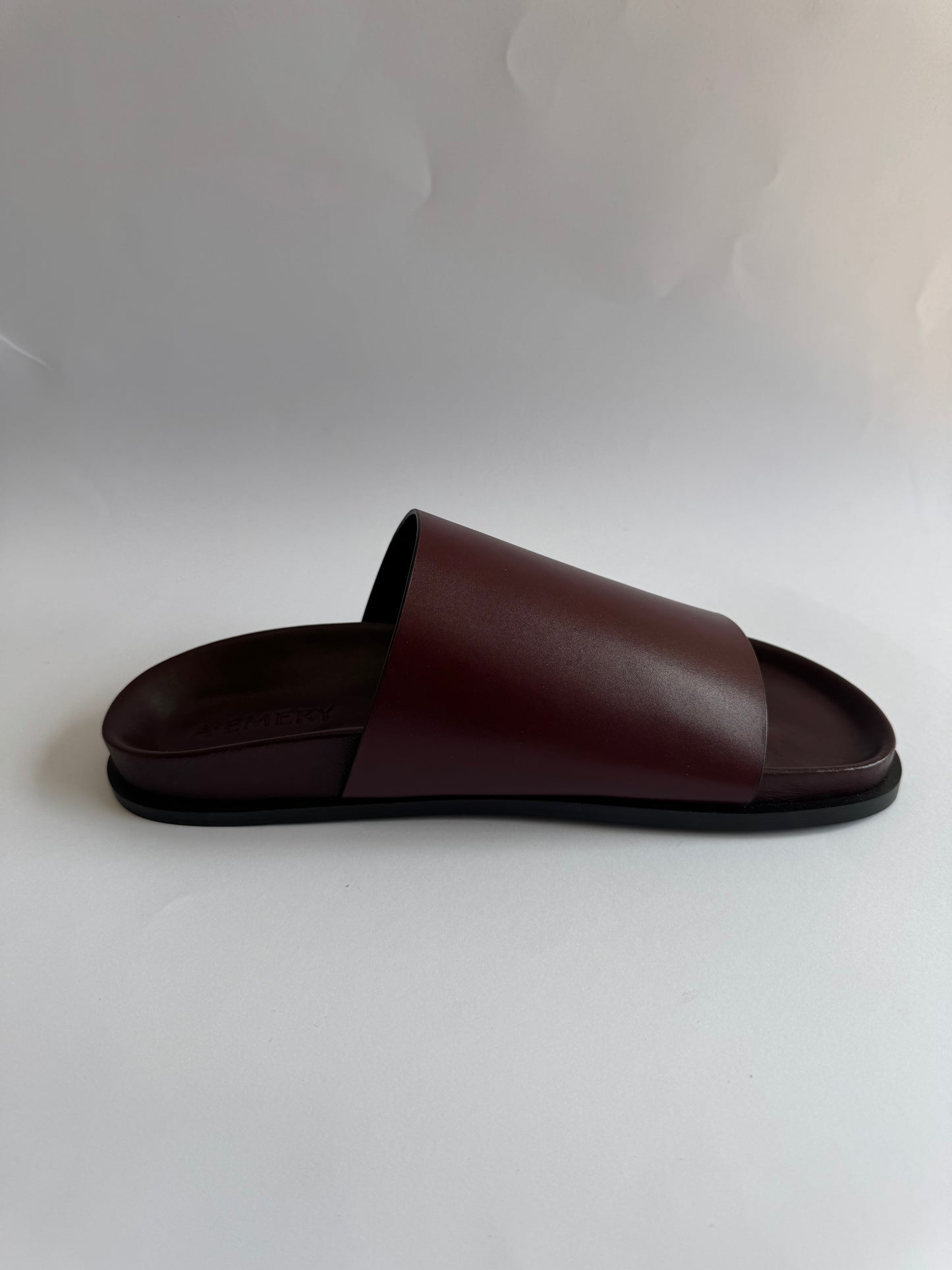 A. Emery Burgundy Slides
