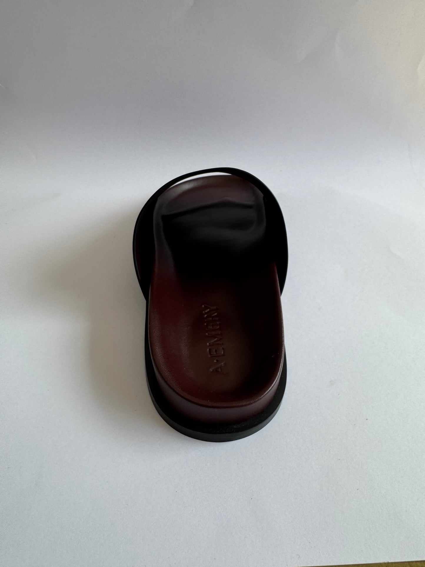 A. Emery Burgundy Slides