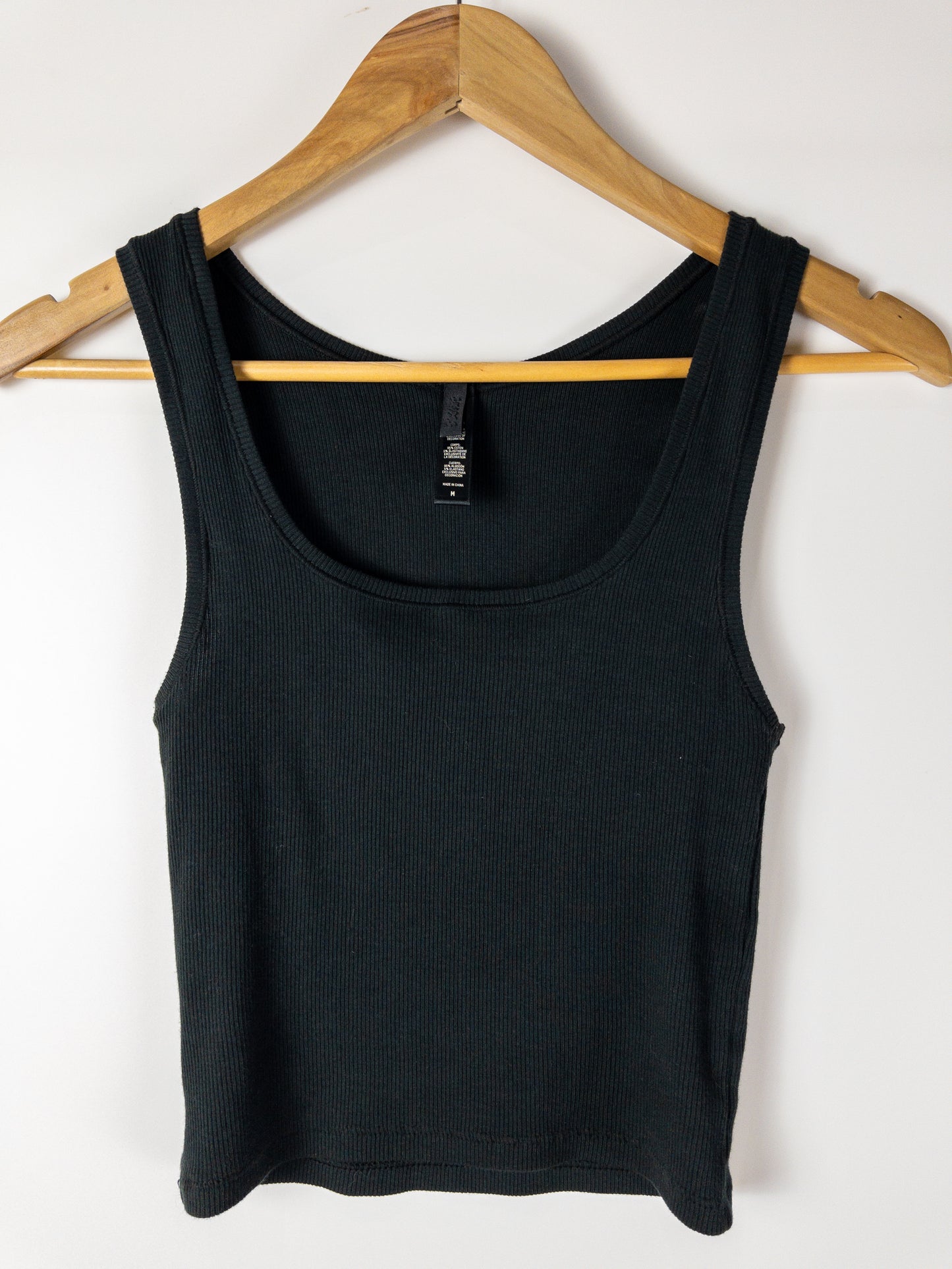 SKIMS Black Crop Tank Top M