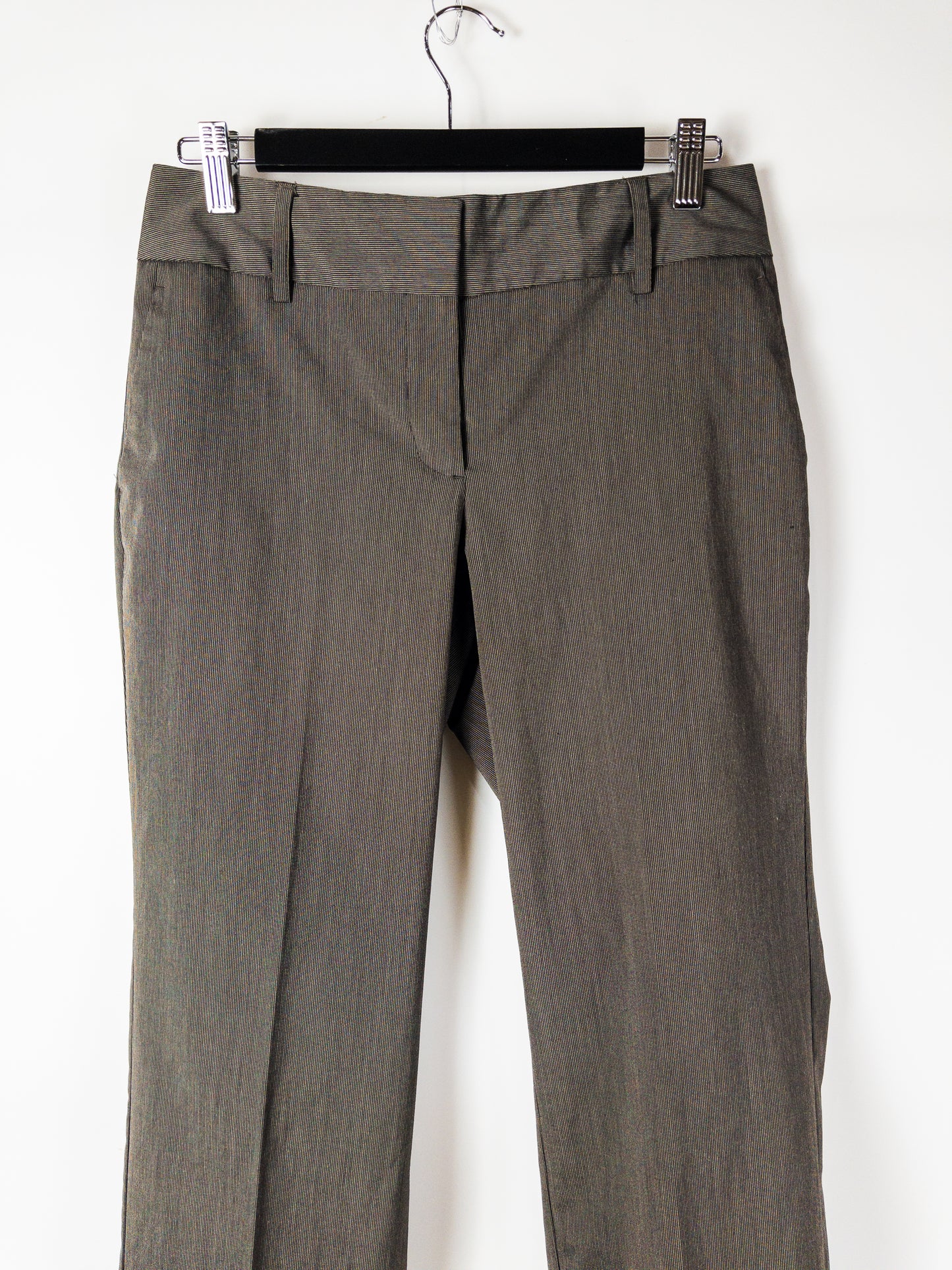 Vintage CLUB PETITES Brown Pinstripe Pants Size 10