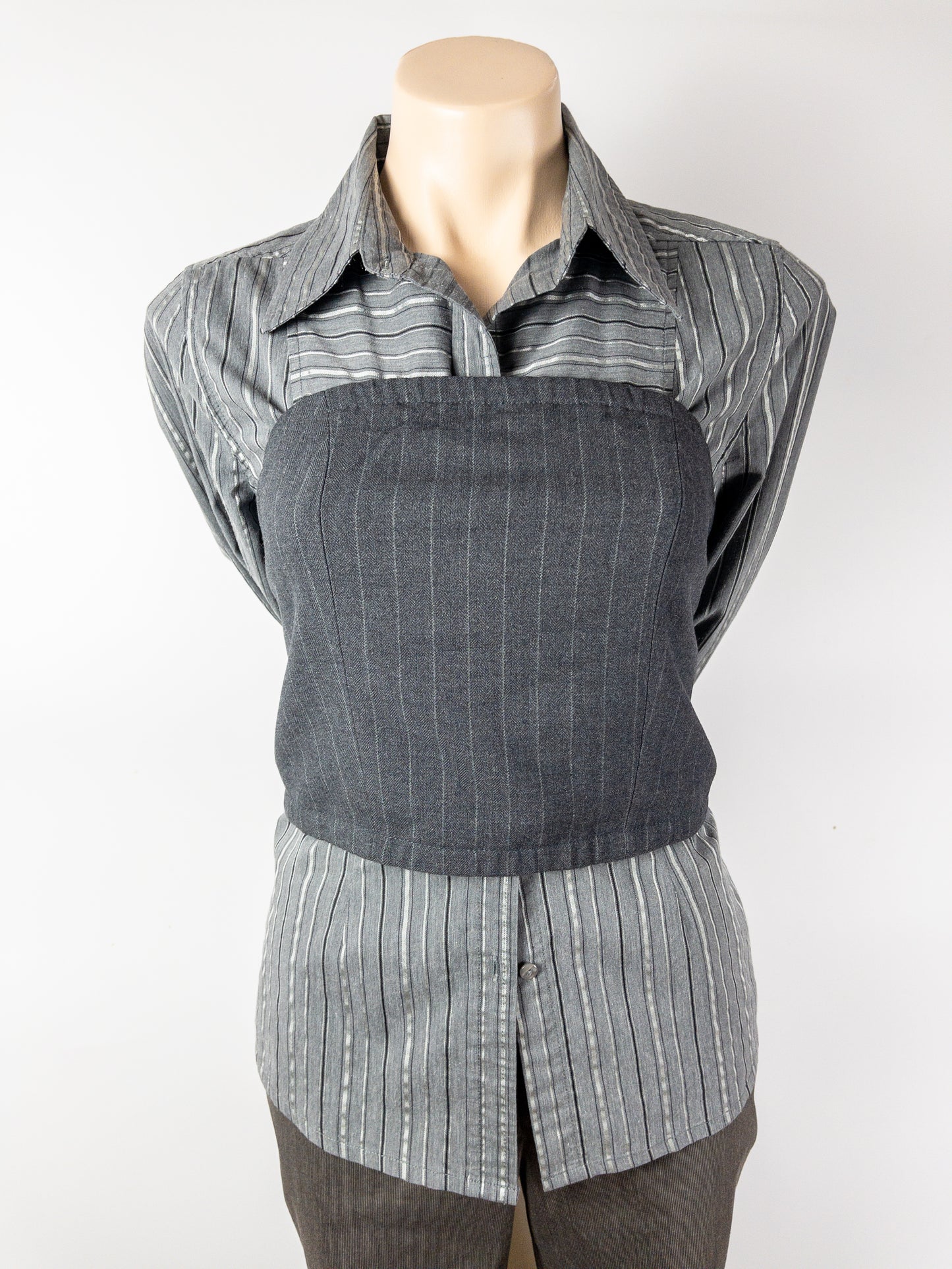 VENDERBYS Grey Bustier Top S