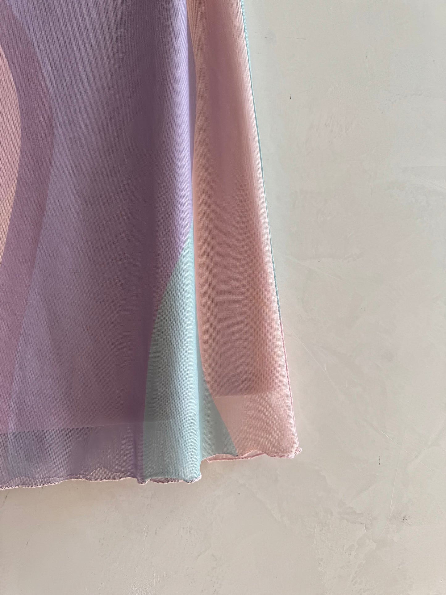Mint Vanilla Pastel Mesh Skirt