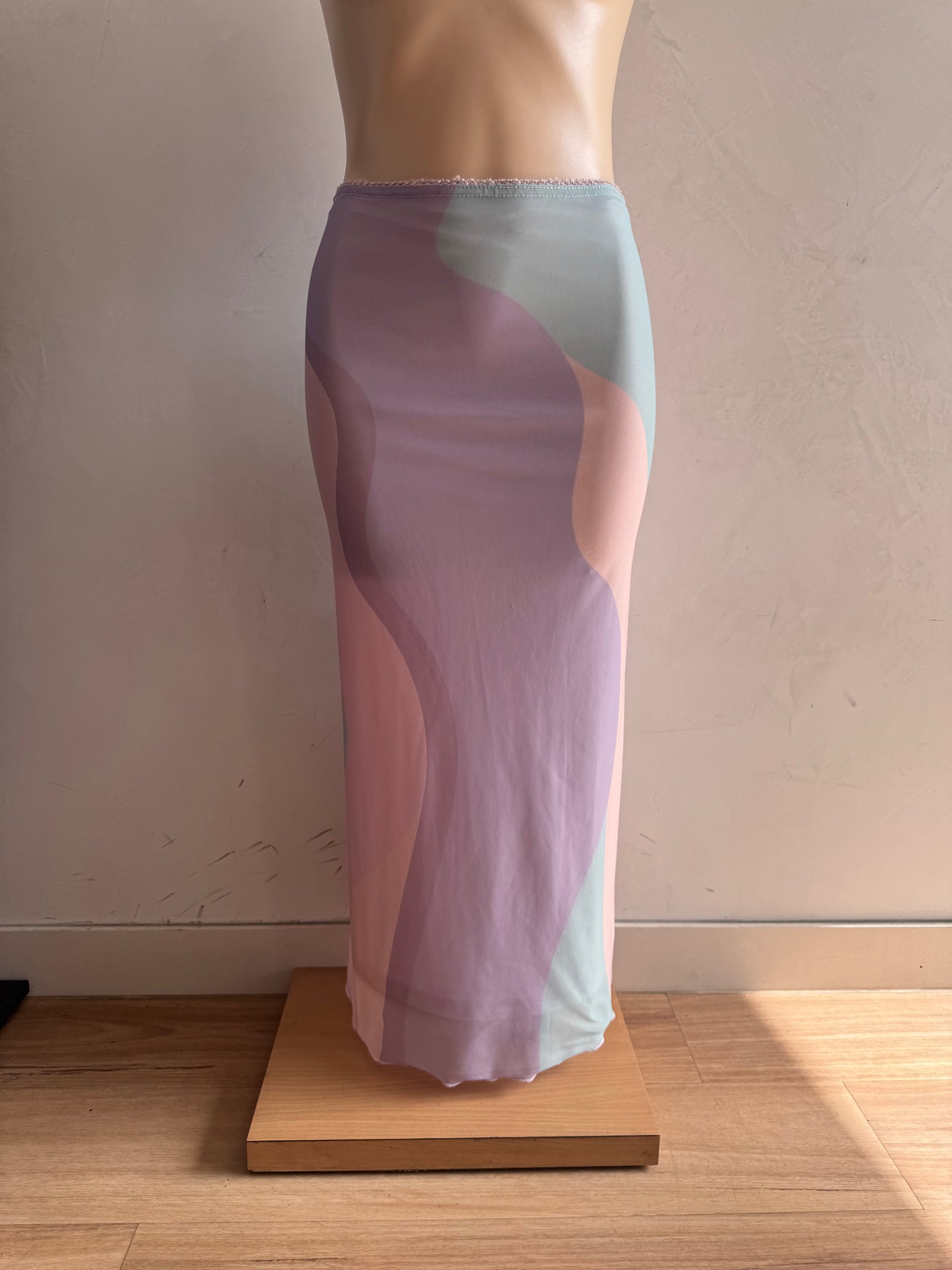 Mint Vanilla Pastel Mesh Skirt